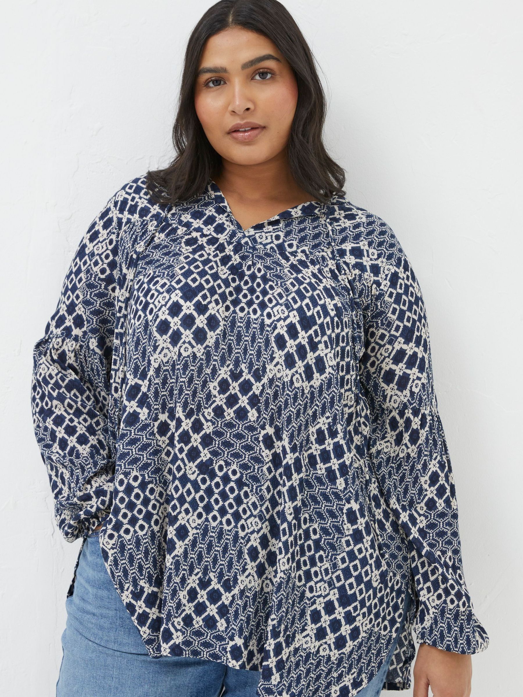 Blue Georgie Patchwork Geo Tunic - Image 3 of 5