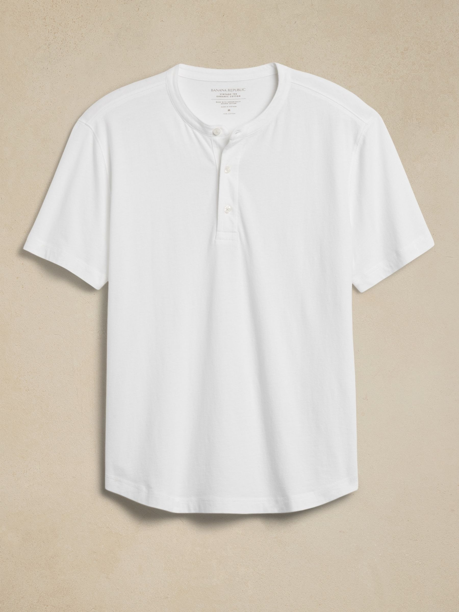 Banana Republic White Soft Wash Henley T-Shirt - Image 4 of 4