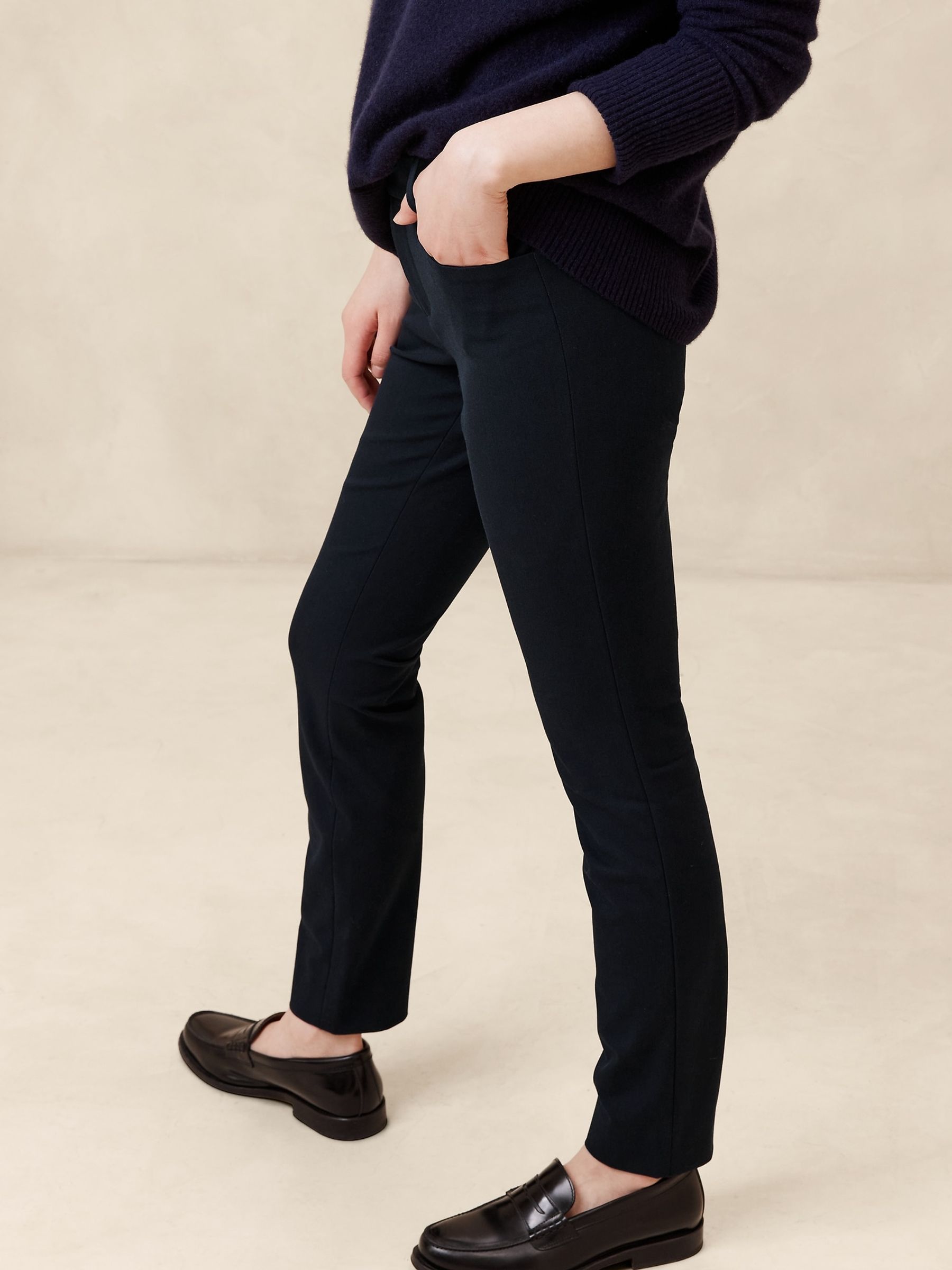 Banana Republic Blue Skinny Sloan Trousers - Image 3 of 4