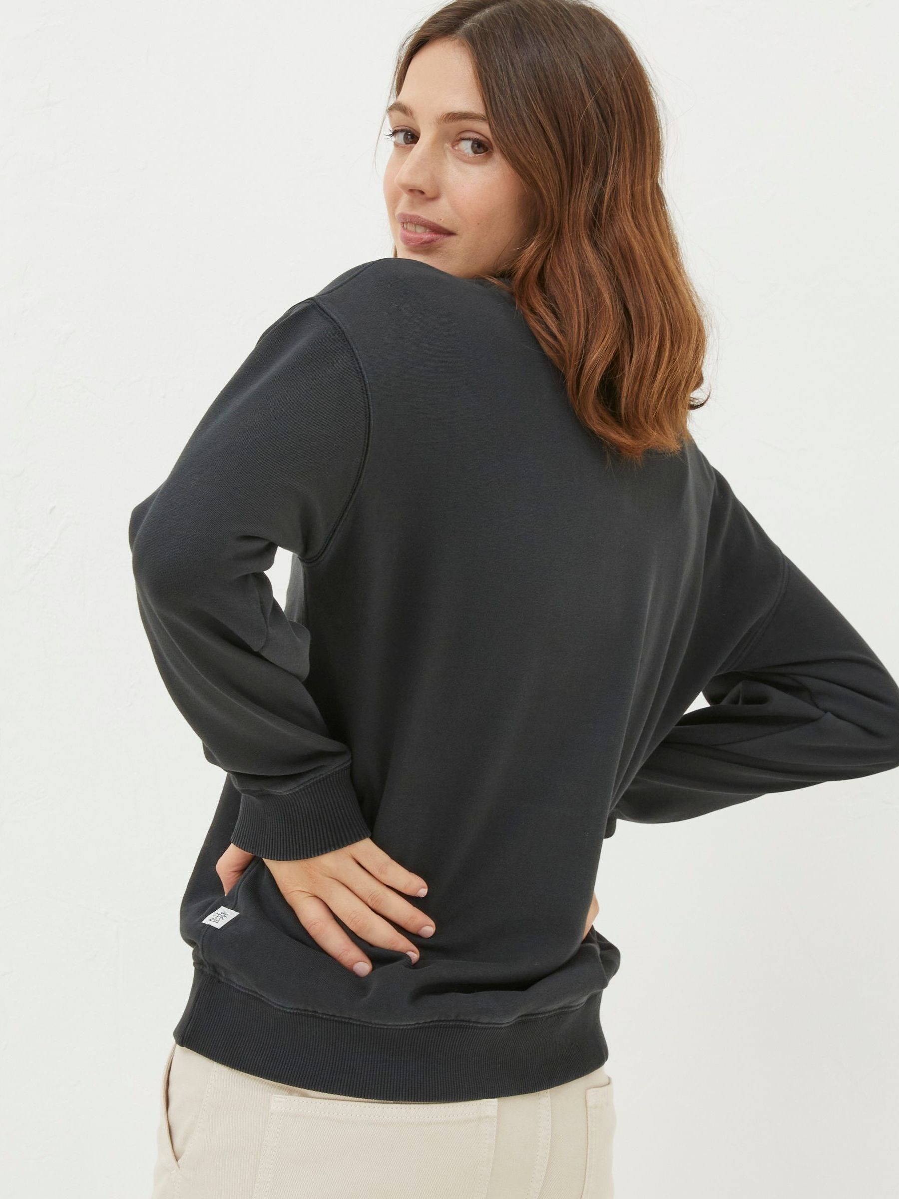 Georgia Black Crew Sweatshirt - Image 2 of 4 Georgia Black Crew Sweatshirt - Image 2 of 4