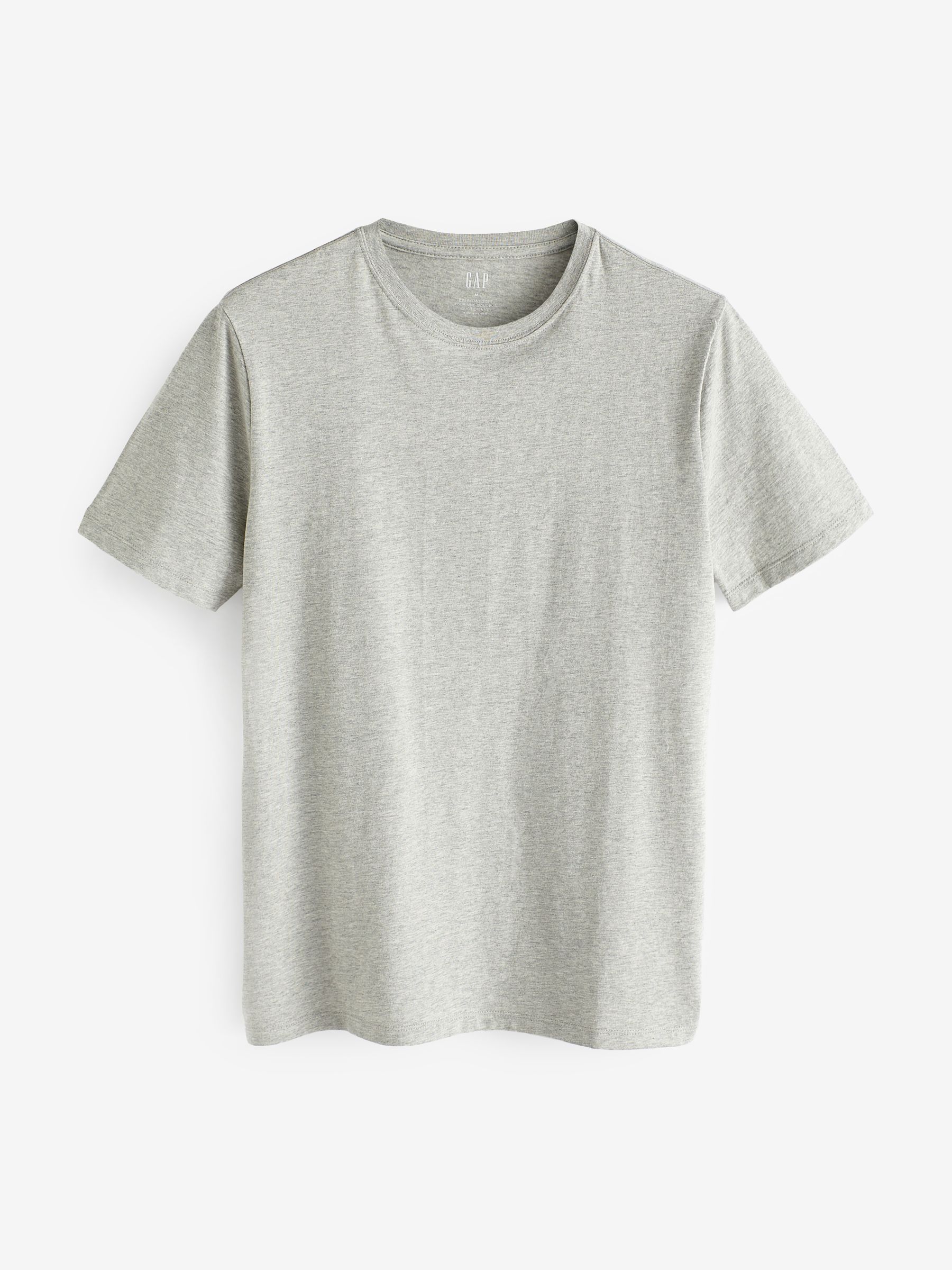 Stone Grey Everyday 100% Cotton Crew Neck T-Shirt - Image 4 of 7