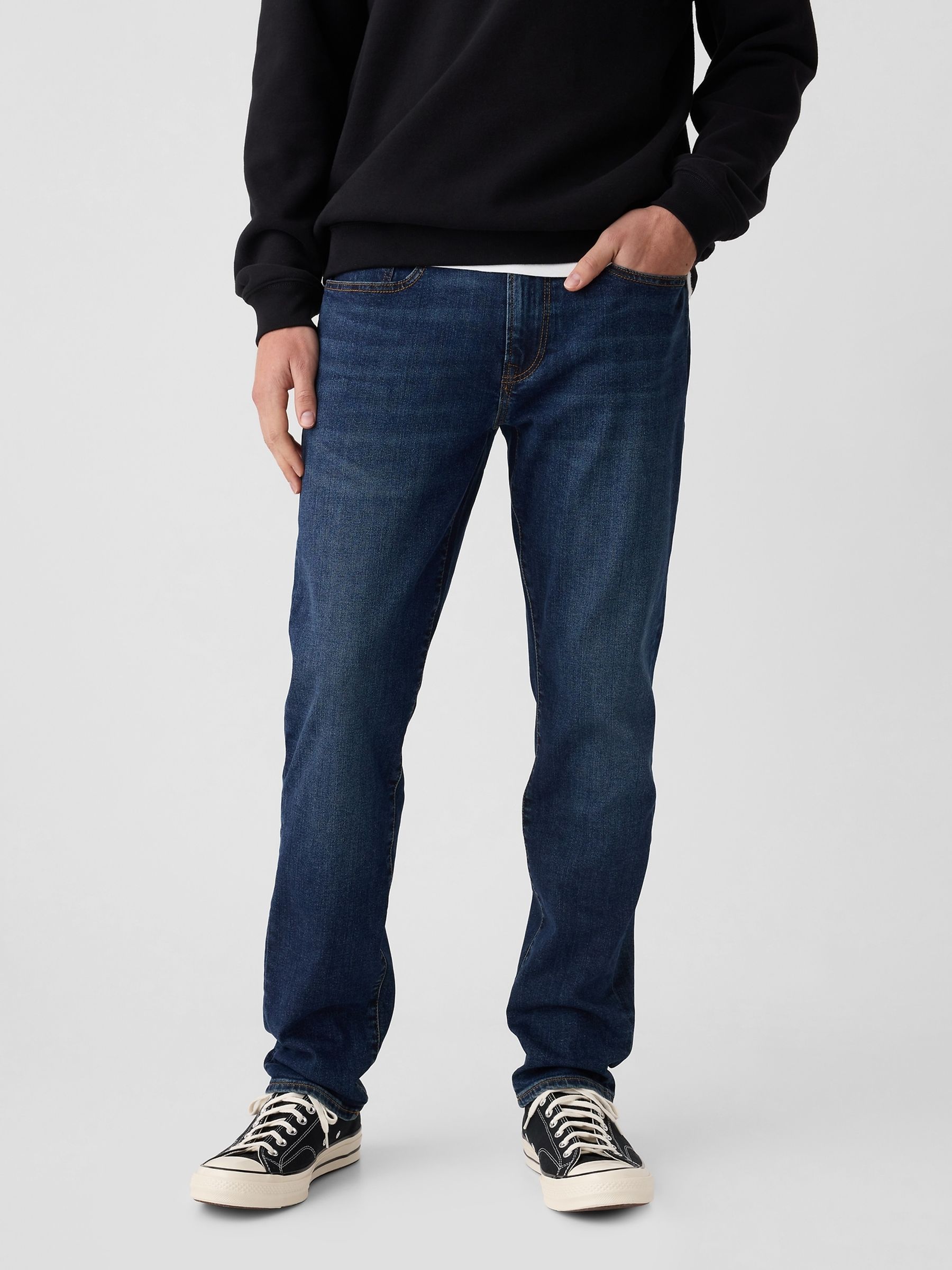 Dark Wash Blue Slim Fit Comfort Stretch Jeans - Image 2 of 7
