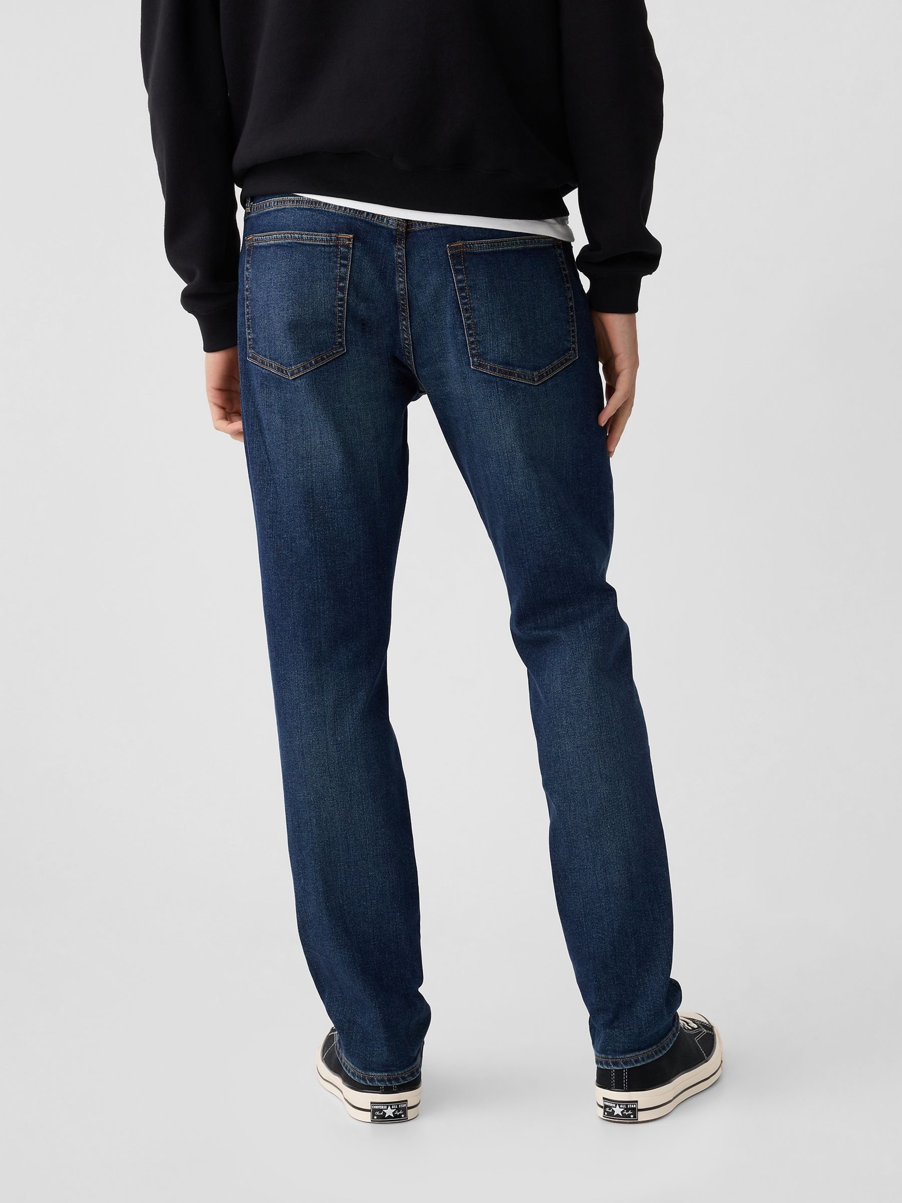 Dark Wash Blue Slim Fit Comfort Stretch Jeans - Image 3 of 7