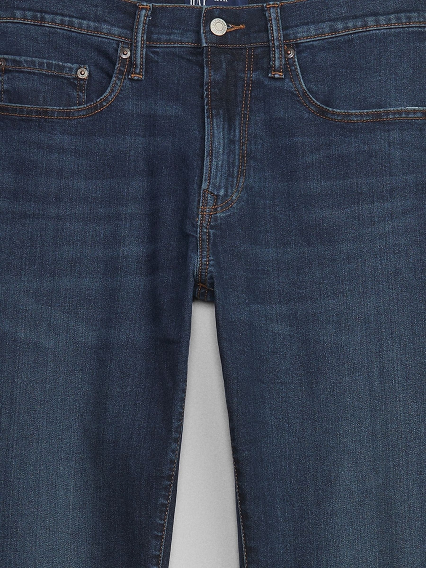 Dark Wash Blue Slim Fit Comfort Stretch Jeans - Image 7 of 7