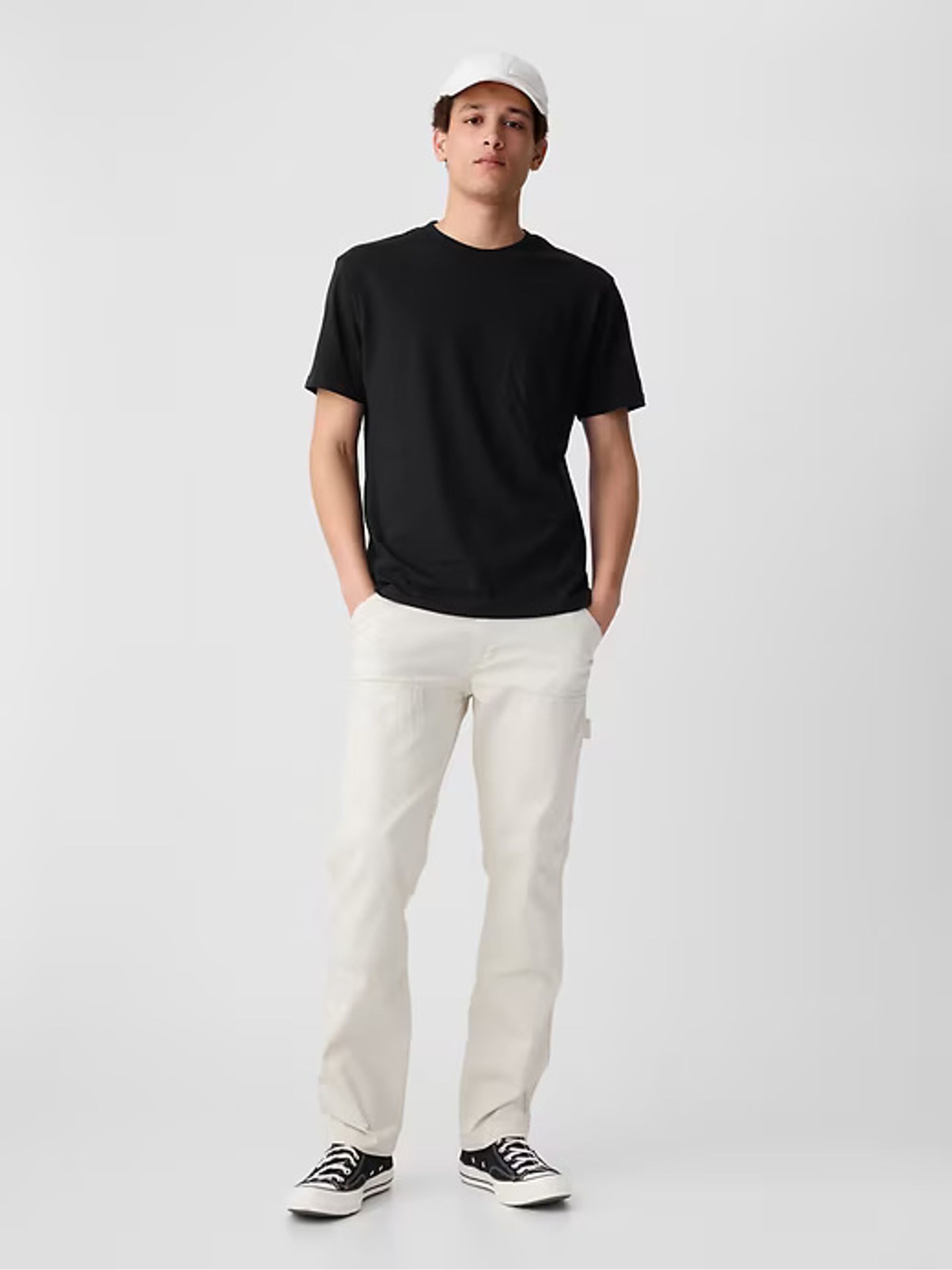 Black Original Pocket 100% Cotton Crew Neck Short Sleeve T-Shirt - Image 6 of 7