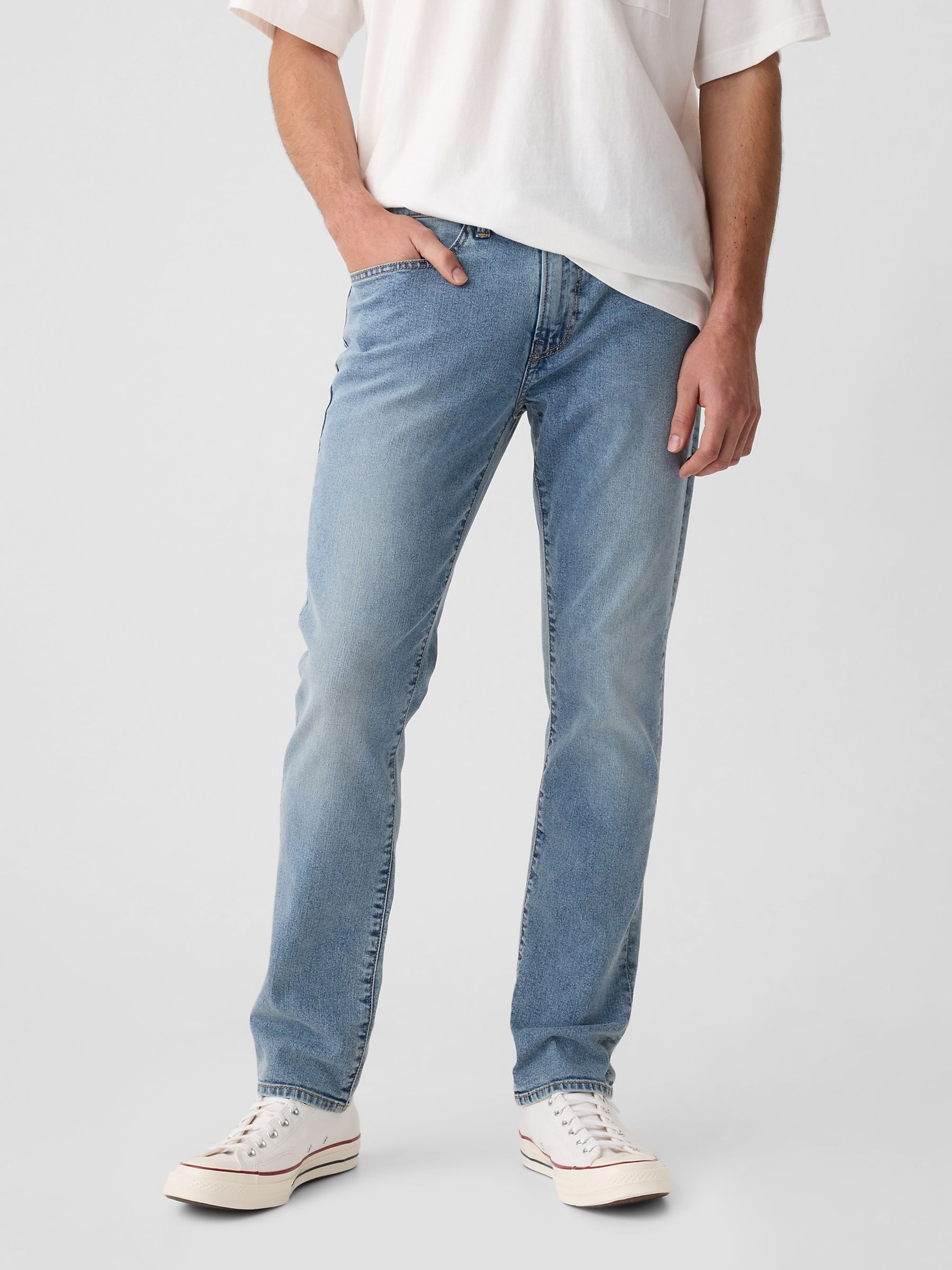 Light Wash Blue Slim Fit Comfort Stretch Jeans - Image 2 of 7