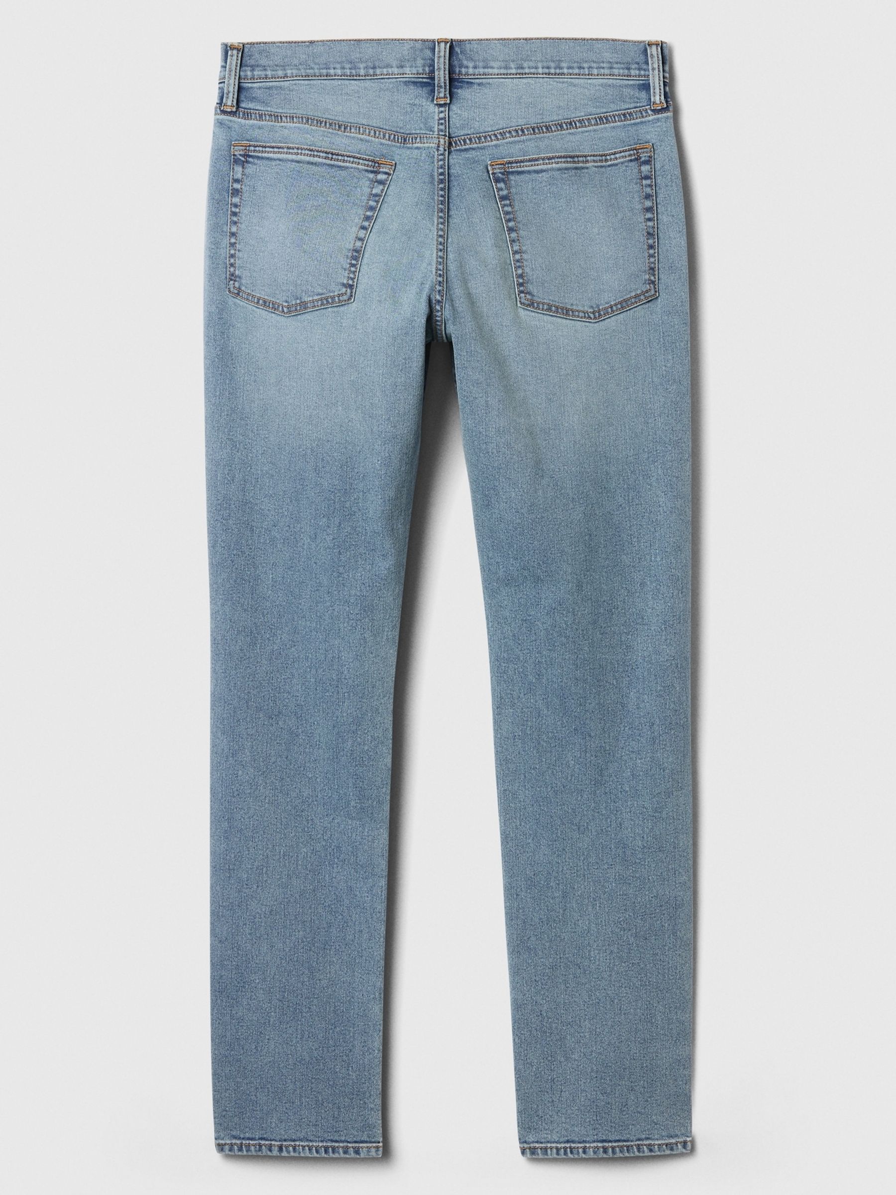 Light Wash Blue Slim Fit Comfort Stretch Jeans - Image 6 of 7