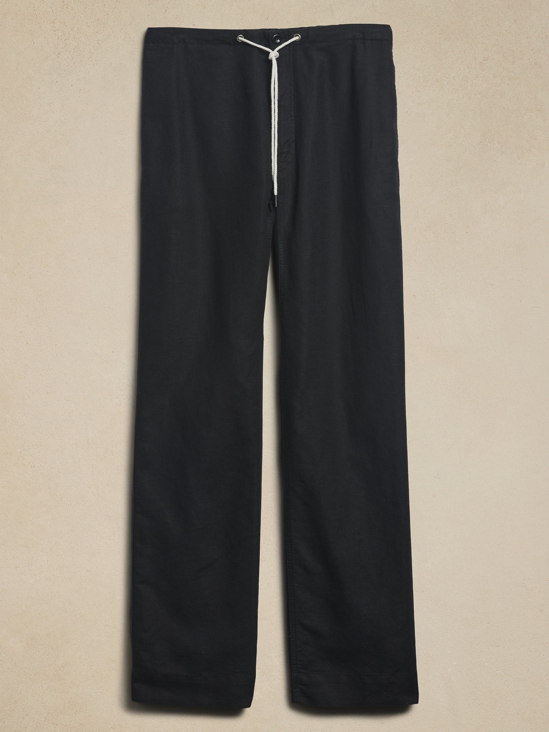 Banana Republic Black Onda Linen-Cotton Easy Trousers - Image 4 of 4