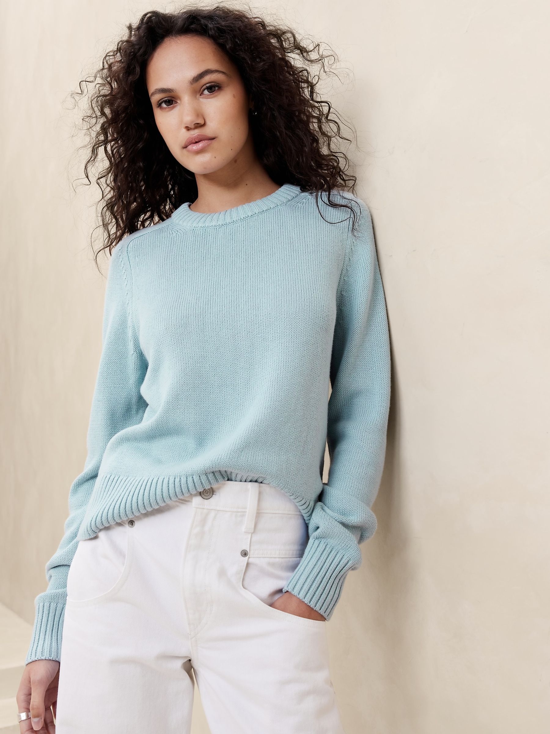 Banana Republic Blue Demi Cotton-Silk Jumper - Image 1 of 1