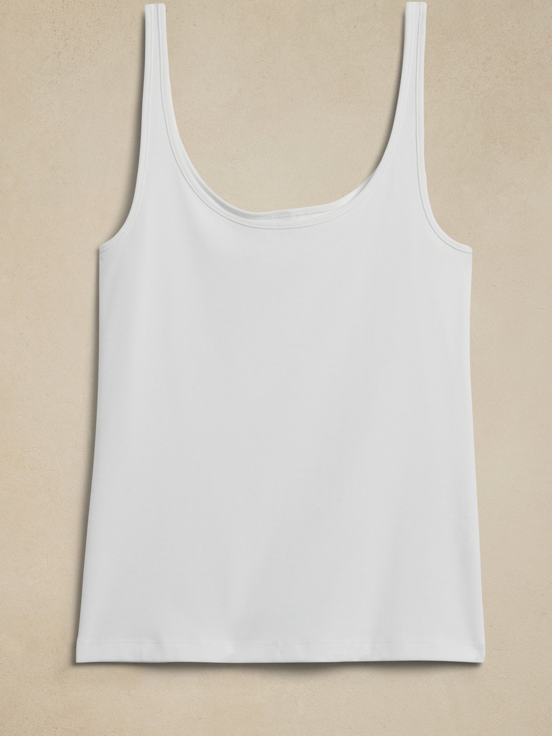 Banana Republic White Refined Scoop Neck Tank Vest - Image 1 of 4