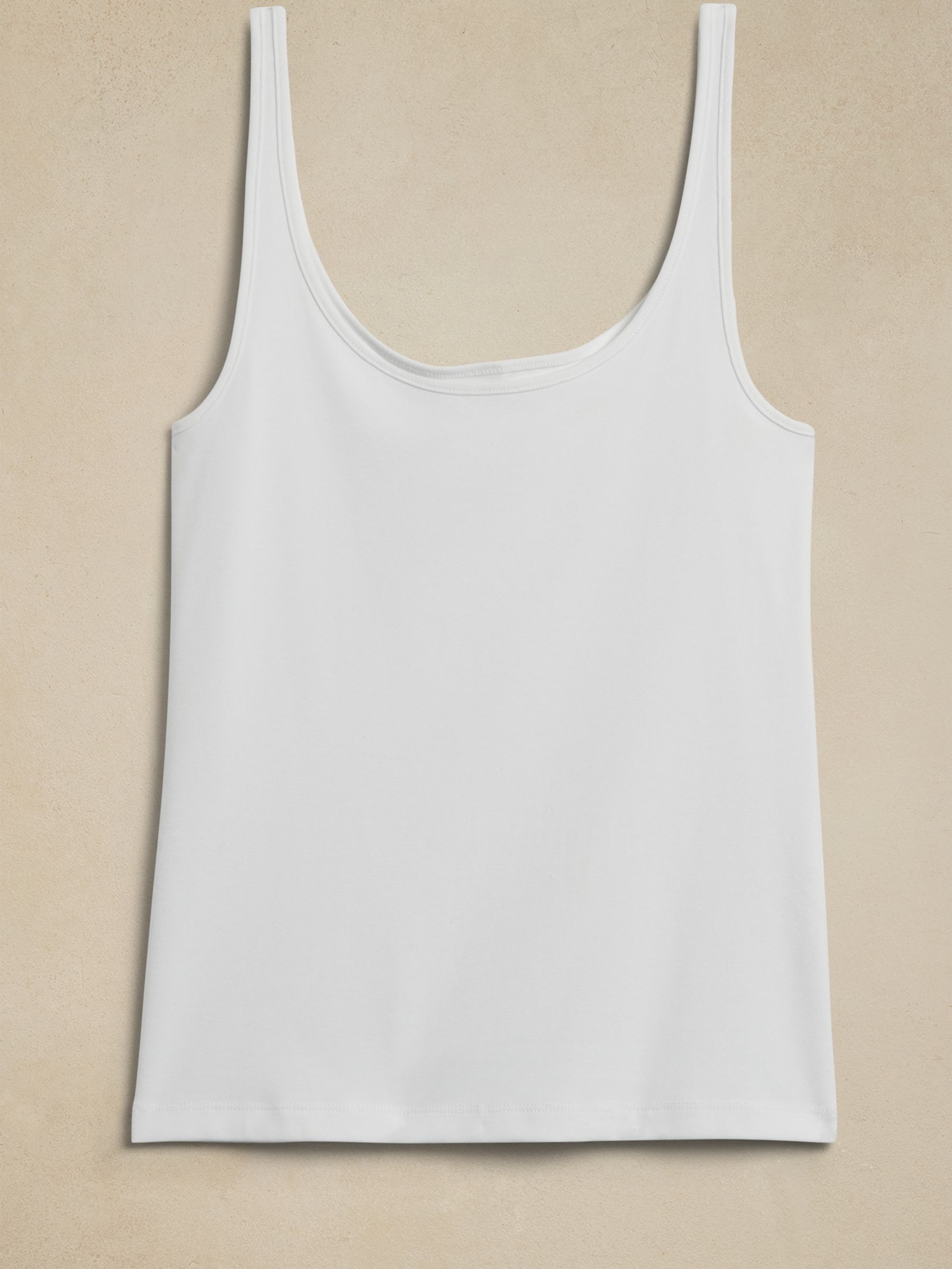 Banana Republic White Refined Scoop Neck Tank Vest - Image 4 of 4
