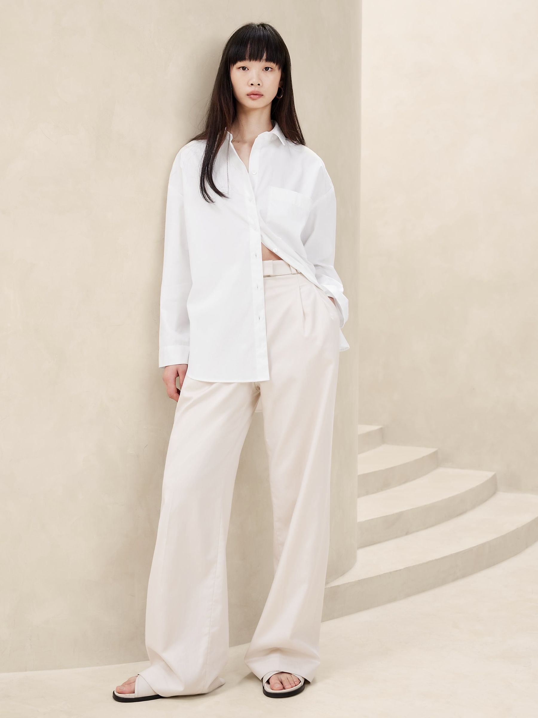 Banana Republic White The Oversized Shirt - Image 1 of 1