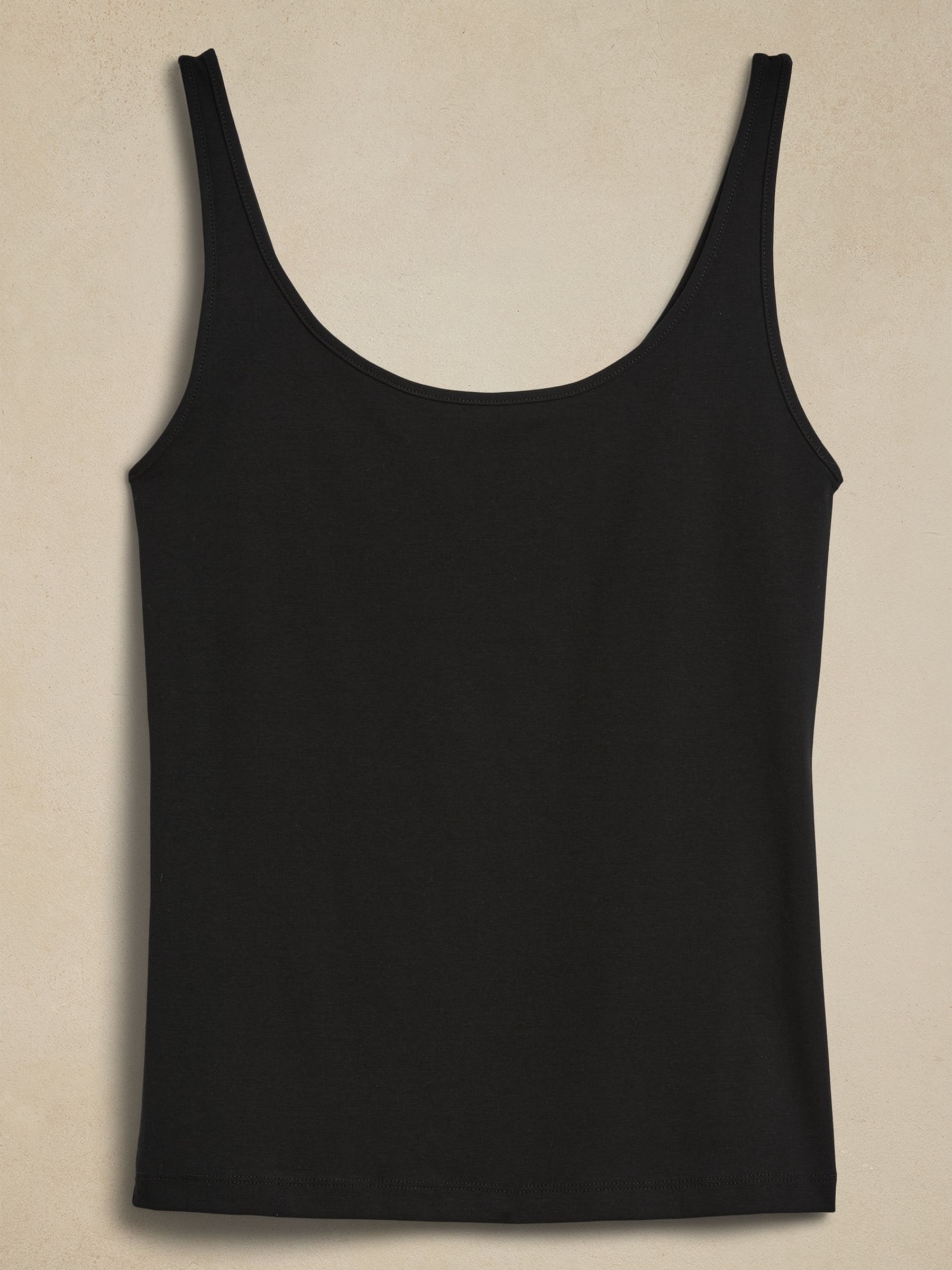 Banana Republic Black Refined Scoop Neck Tank Vest - Image 2 of 2