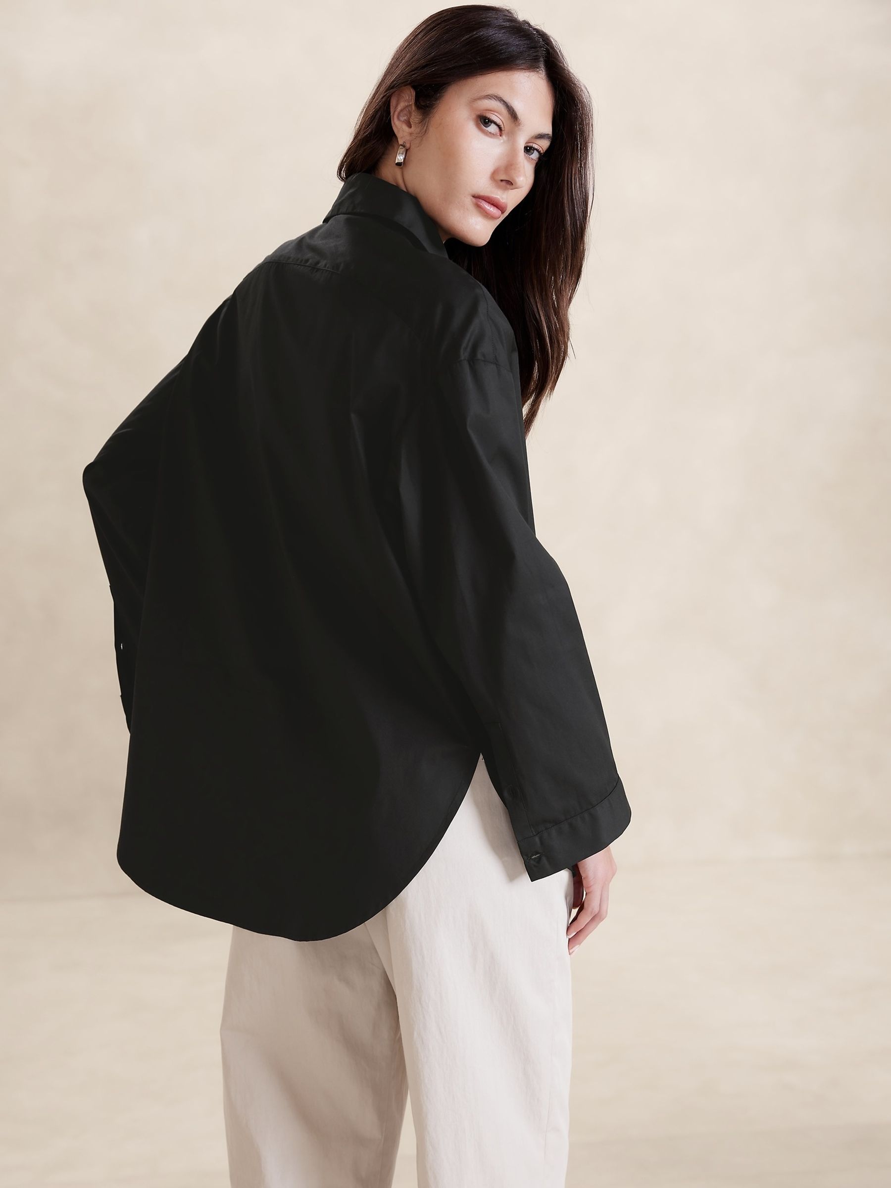 Banana Republic Black The Oversized Shirt - Image 3 of 4