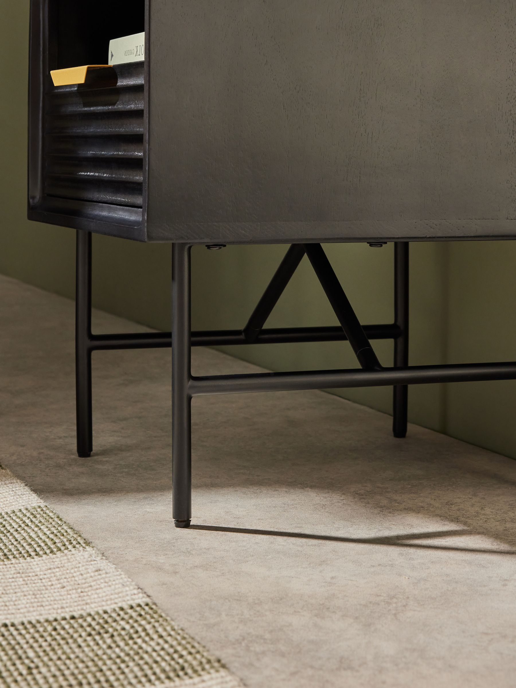 Black Haines Bedside Table - Image 3 of 4