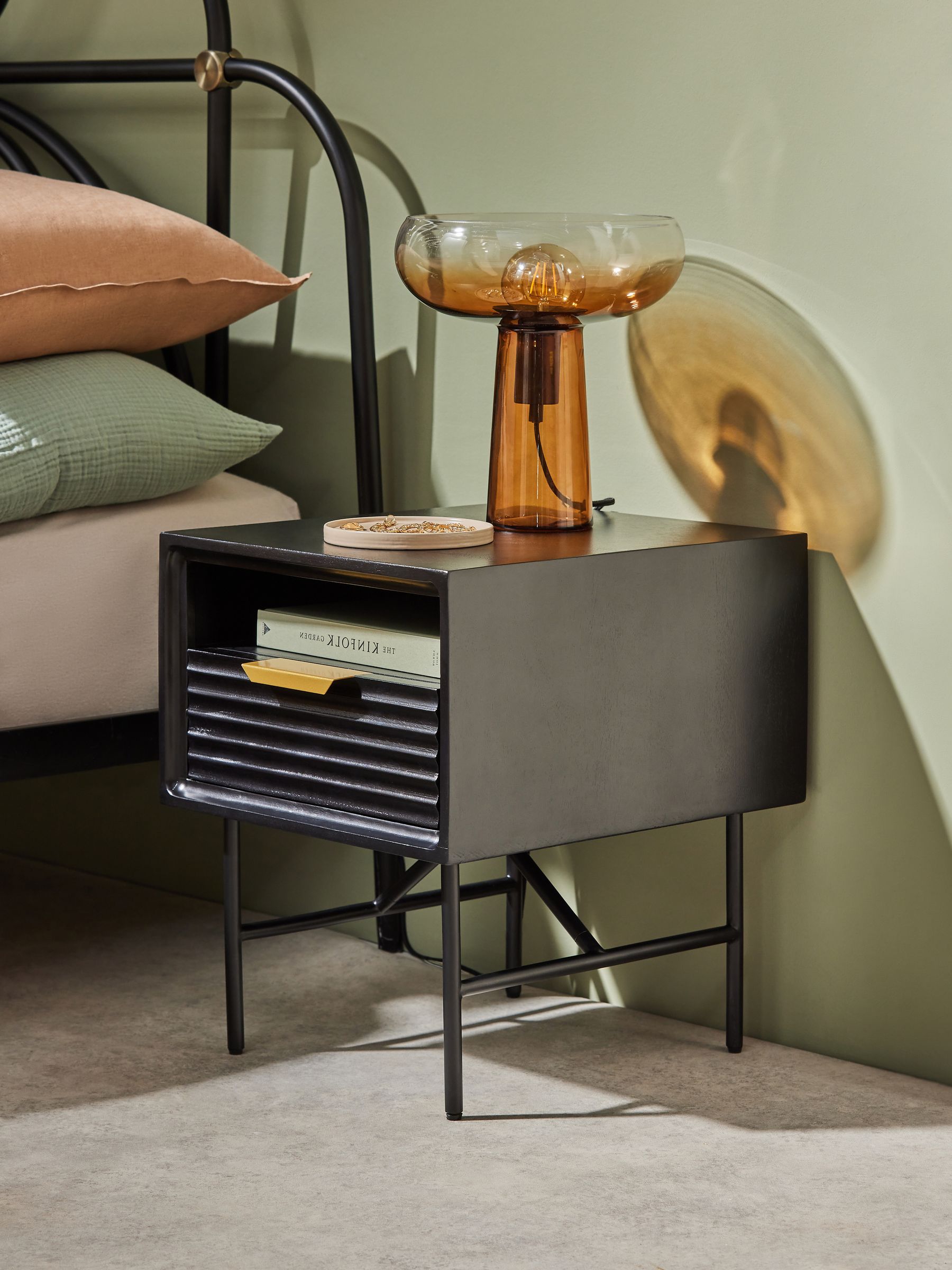 Black Haines Bedside Table - Image 4 of 4