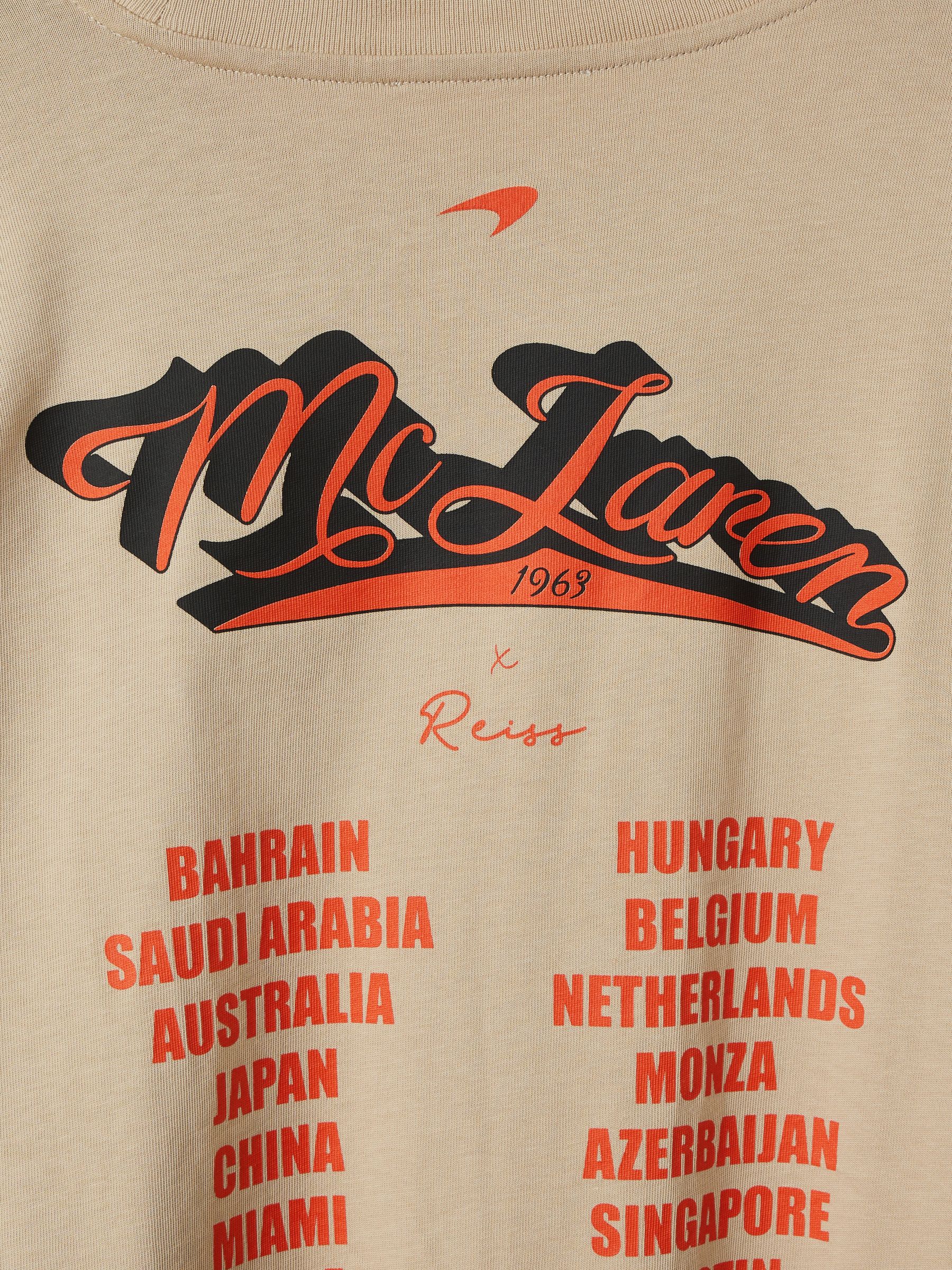 McLaren F1 Crew Neck Tour T-Shirt in Taupe - image 4