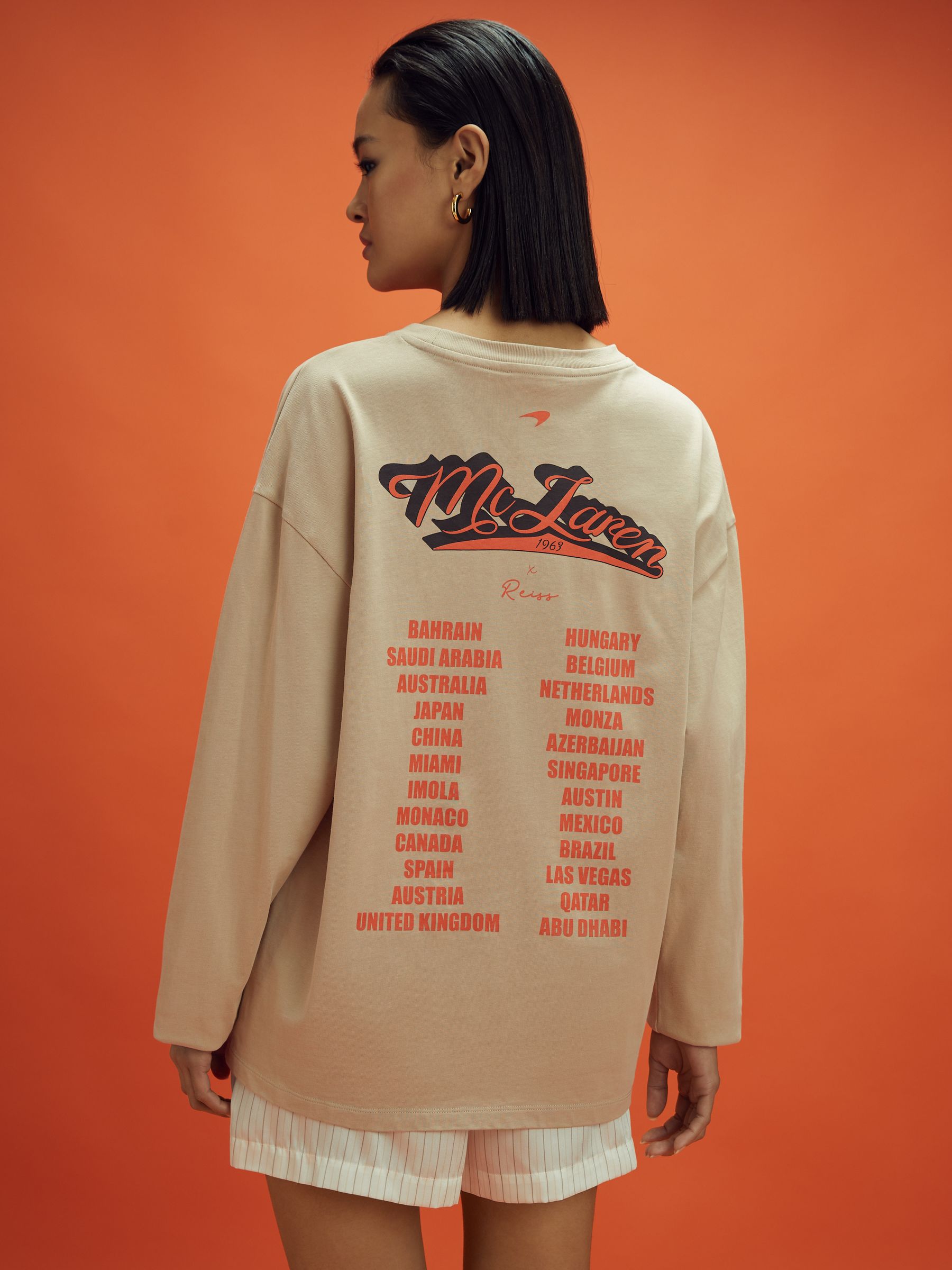 McLaren F1 Crew Neck Tour T-Shirt in Taupe - Image 3 of 10
