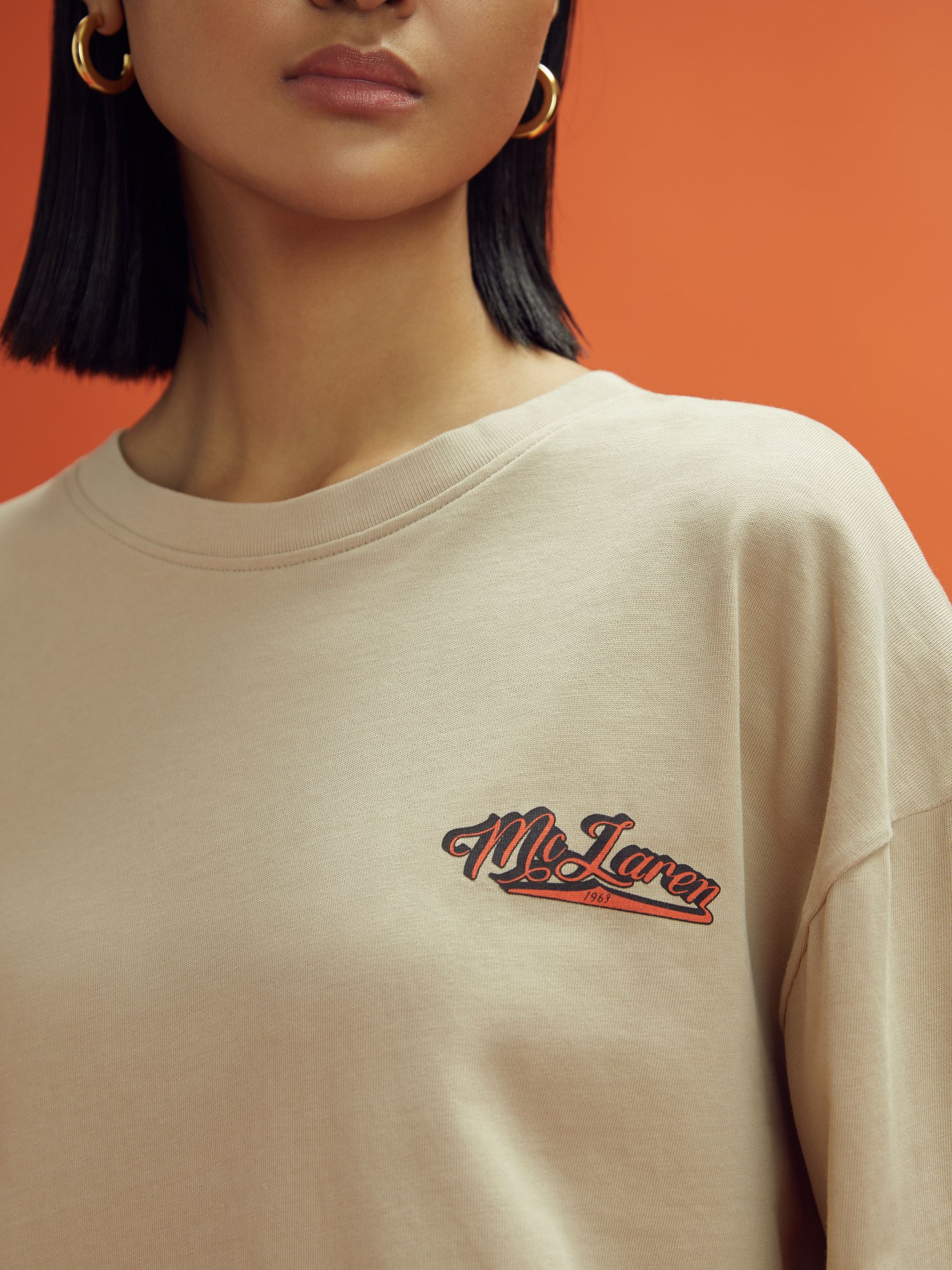 McLaren F1 Crew Neck Tour T-Shirt in Taupe - Image 4 of 10
