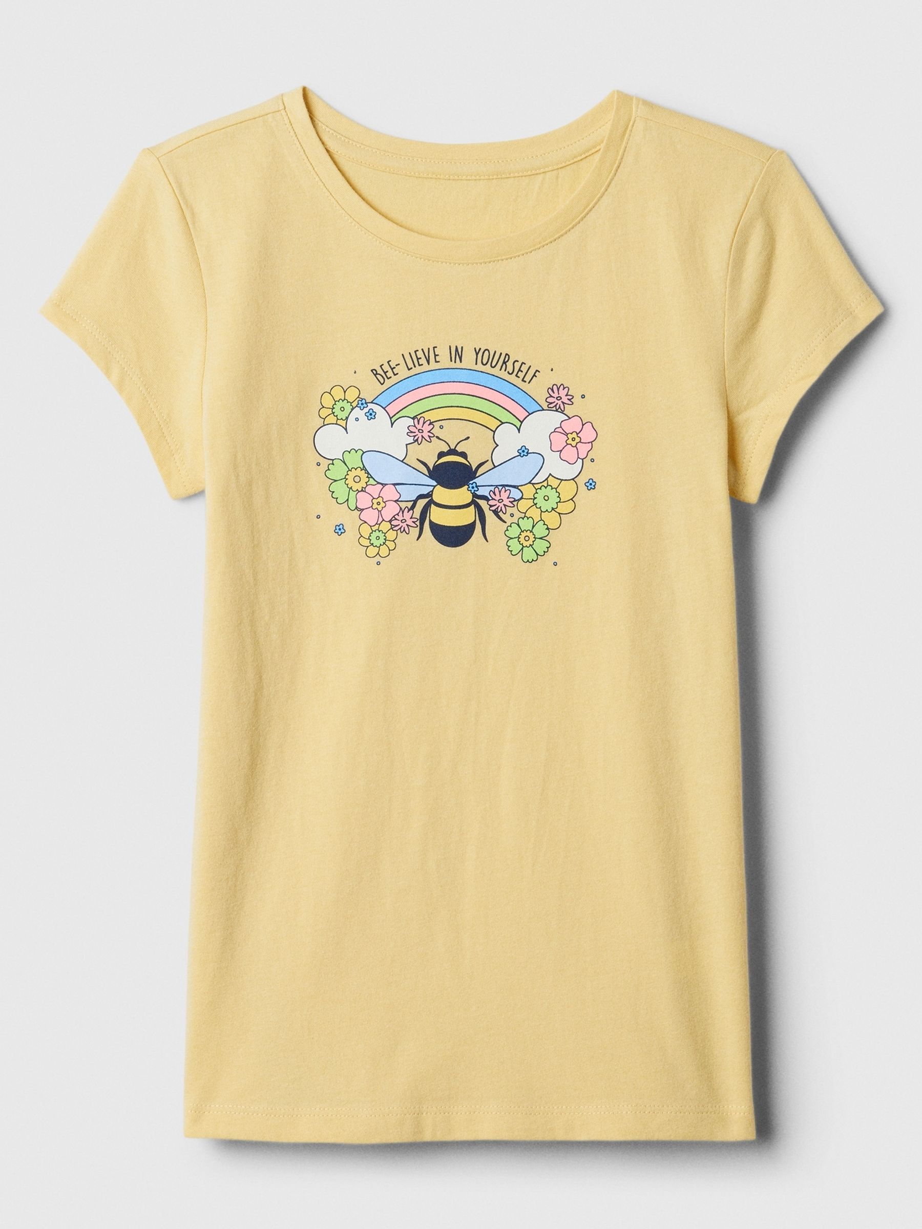 Yellow Bee Graphic Short Sleeve Crew Neck T-Shirt (4-13yrs) - Image 1 of 1