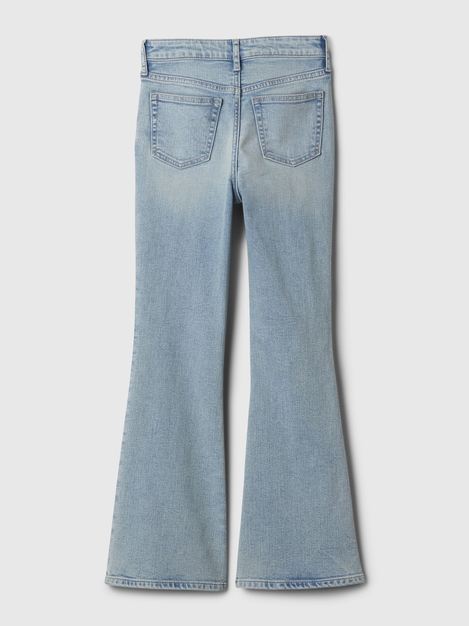 Blue High Waisted 70s Distressed Flare Washwell Jeans (5-13yrs) - Image 6 of 6
