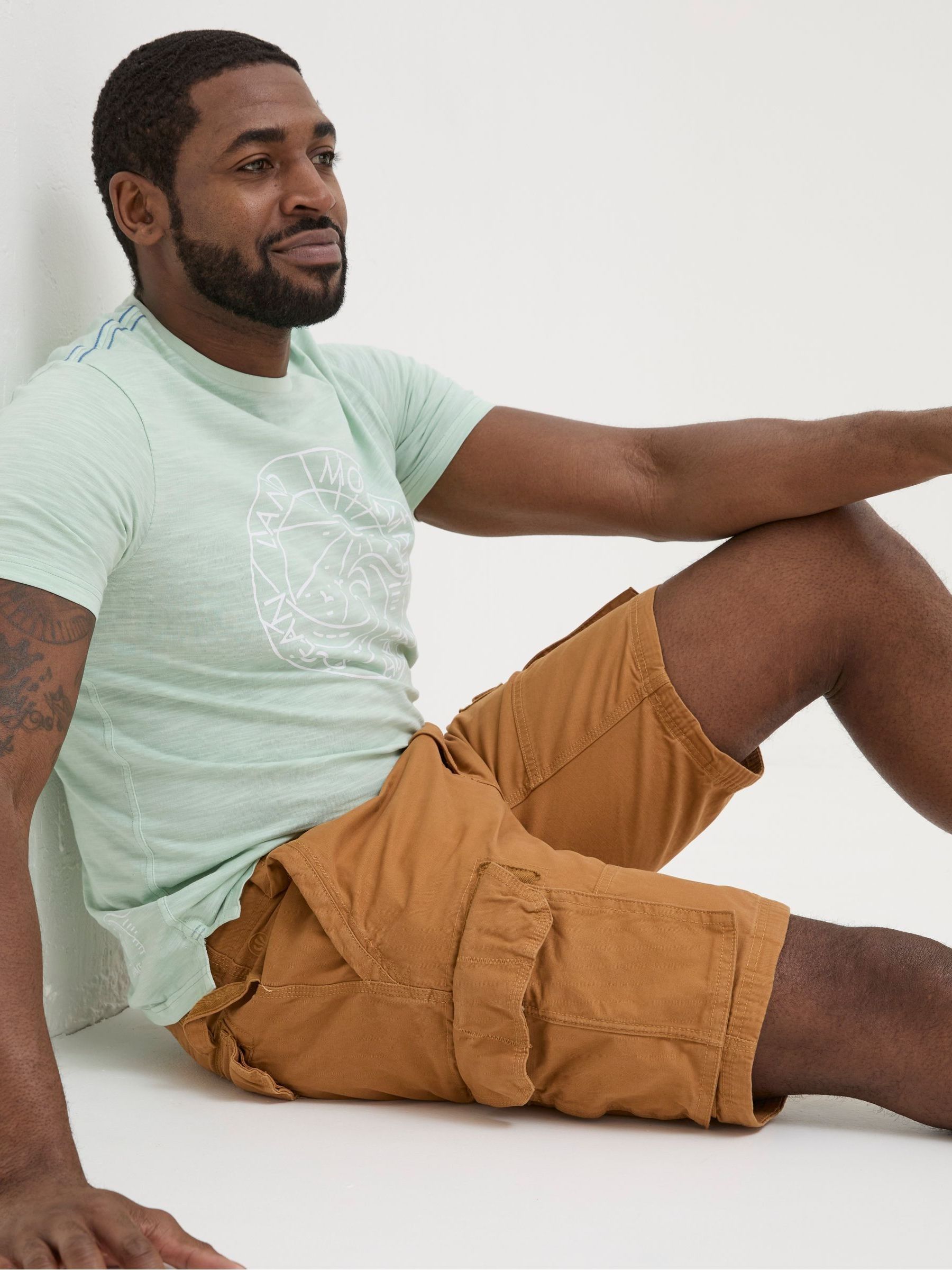 Breakyard Brown Cargo Shorts - Image 3 of 5