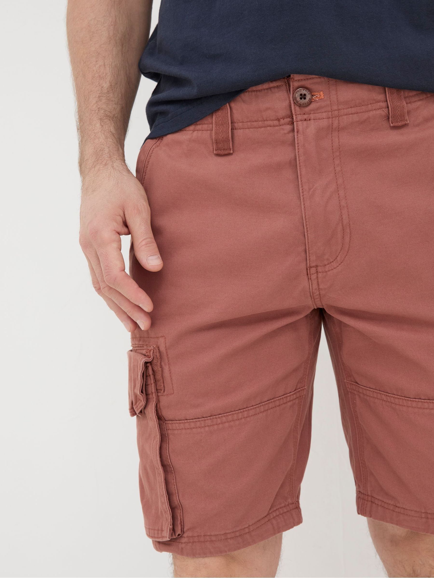 Breakyard Red Cargo Shorts - Image 3 of 4