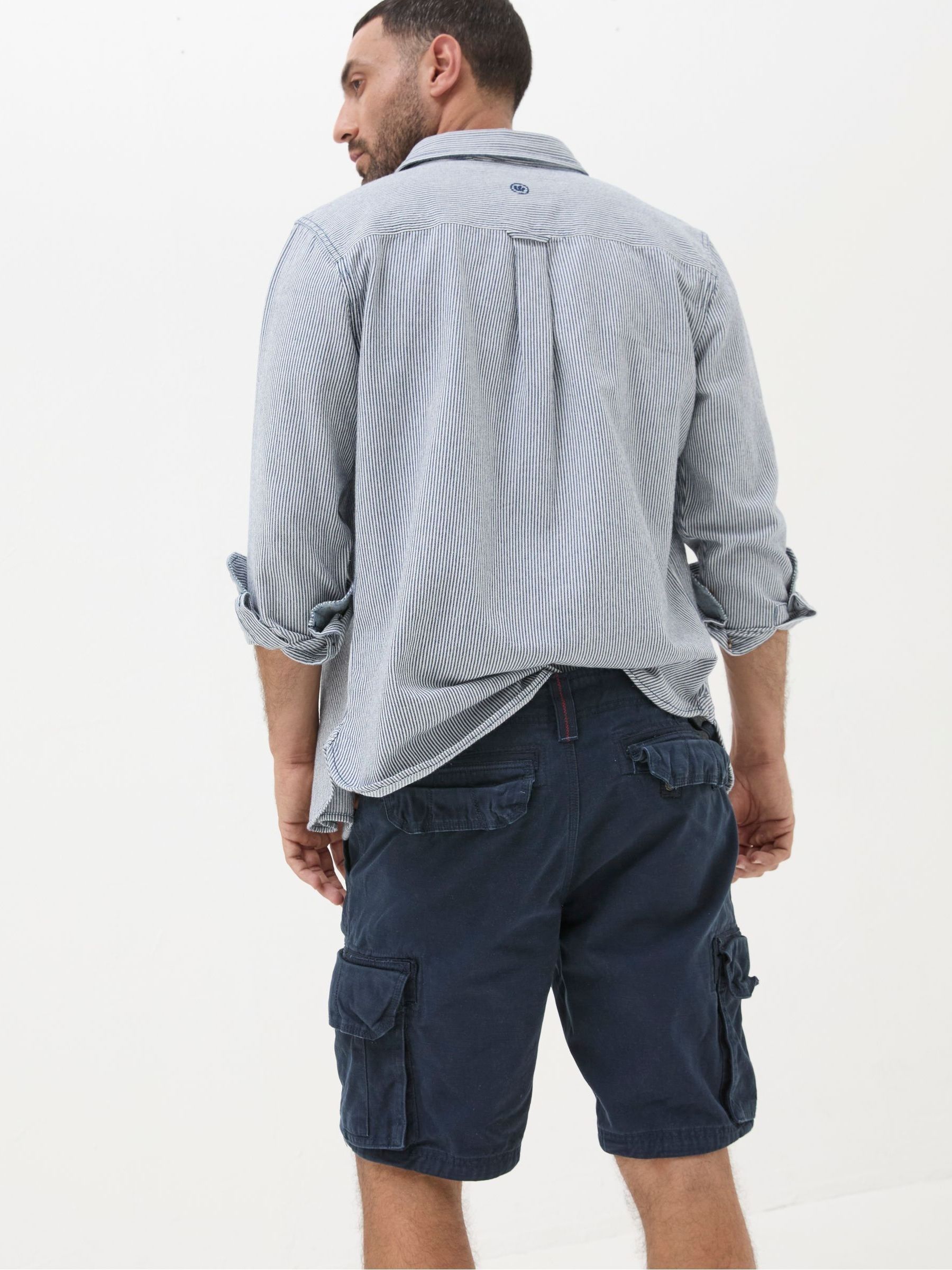 Breakyard Navy Blue Cargo Shorts - Image 2 of 4