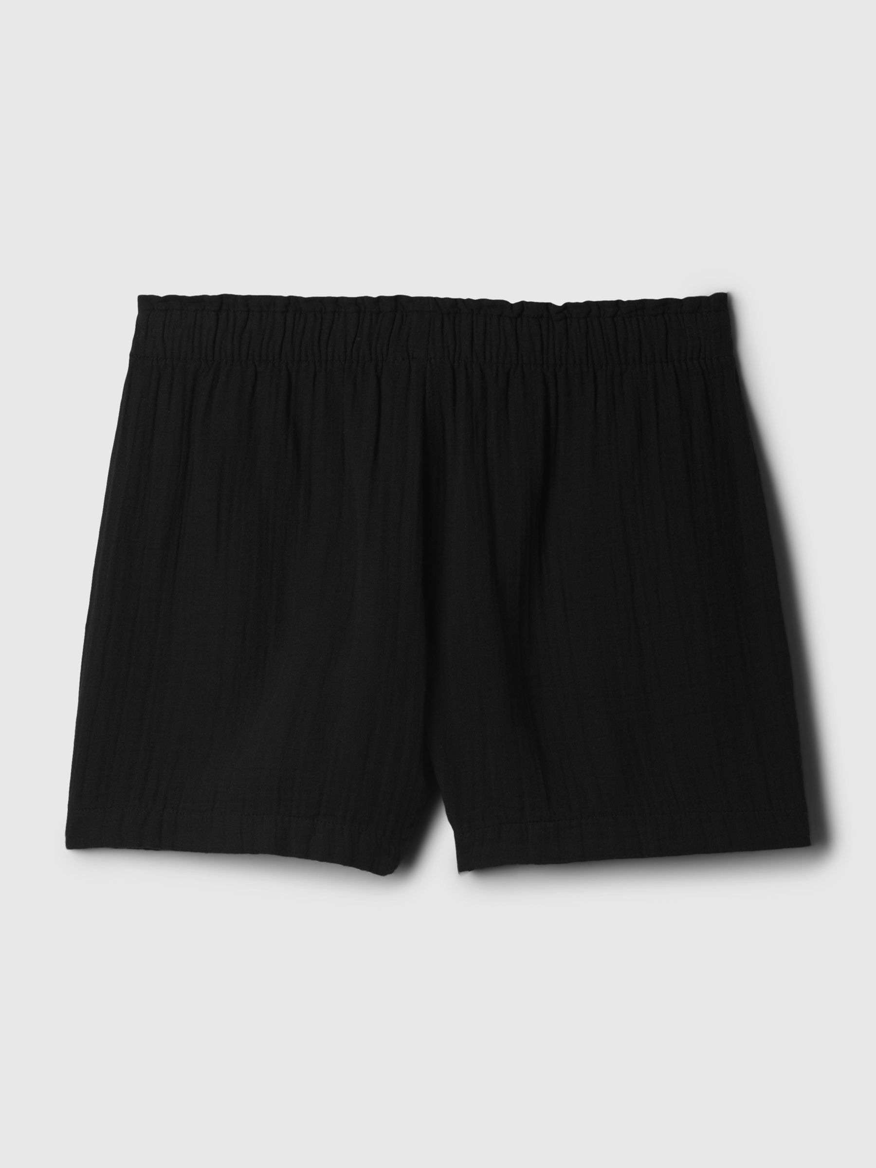 Black Crinkle Cotton Pull On Short - Image 4 of 5