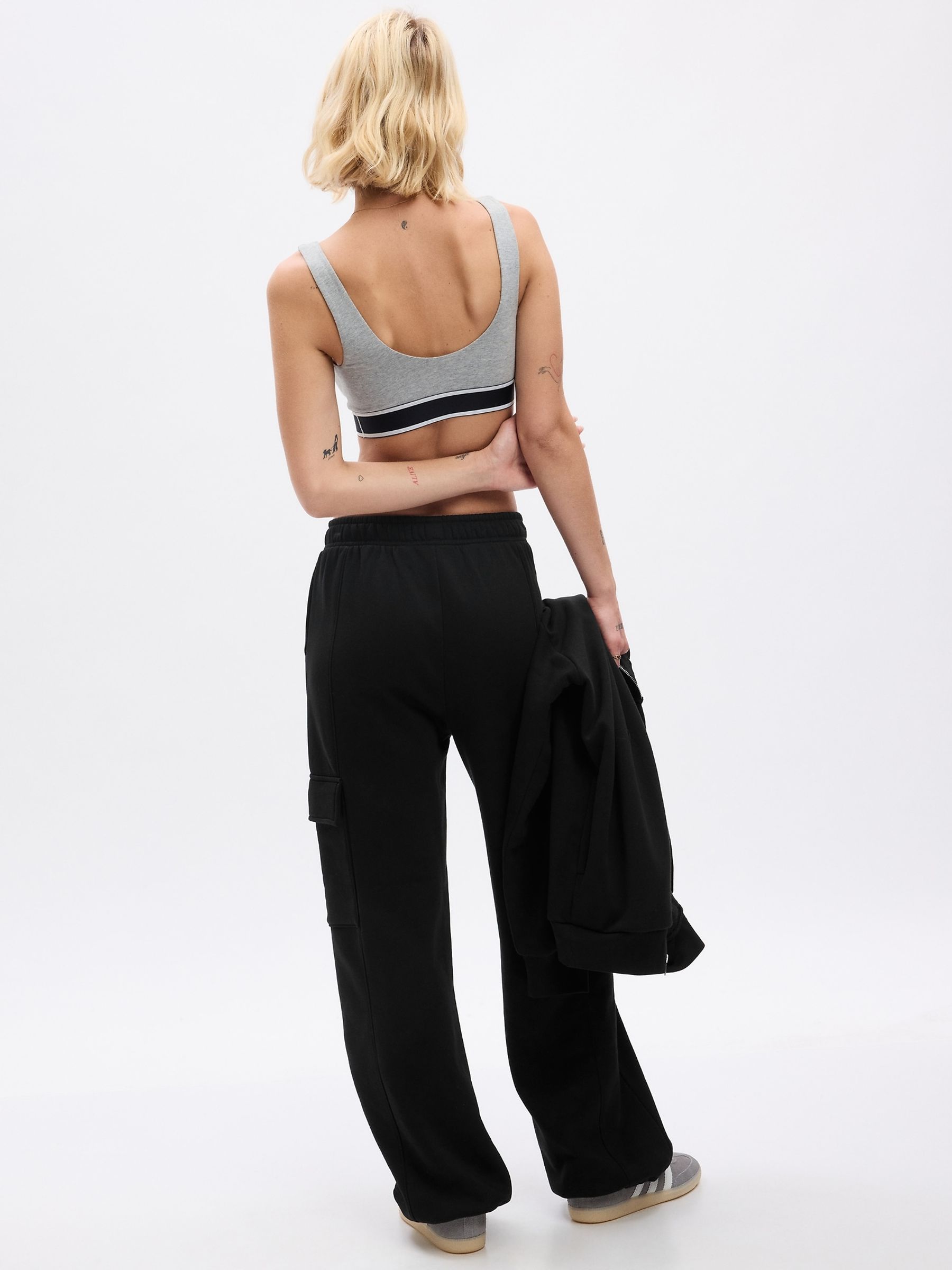 Black Vintage Soft Cargo Joggers - Image 2 of 2