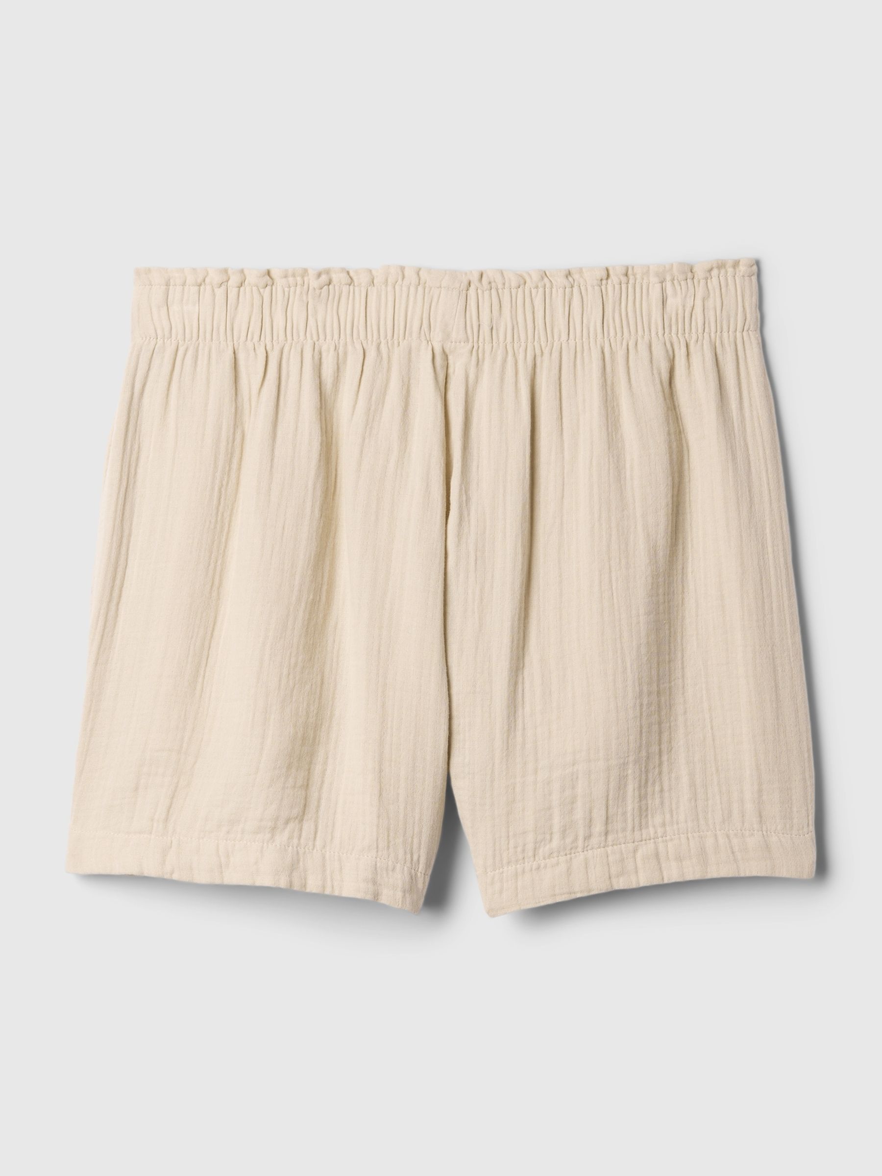 Beige Crinkle Cotton Pull On Short - Image 5 of 6