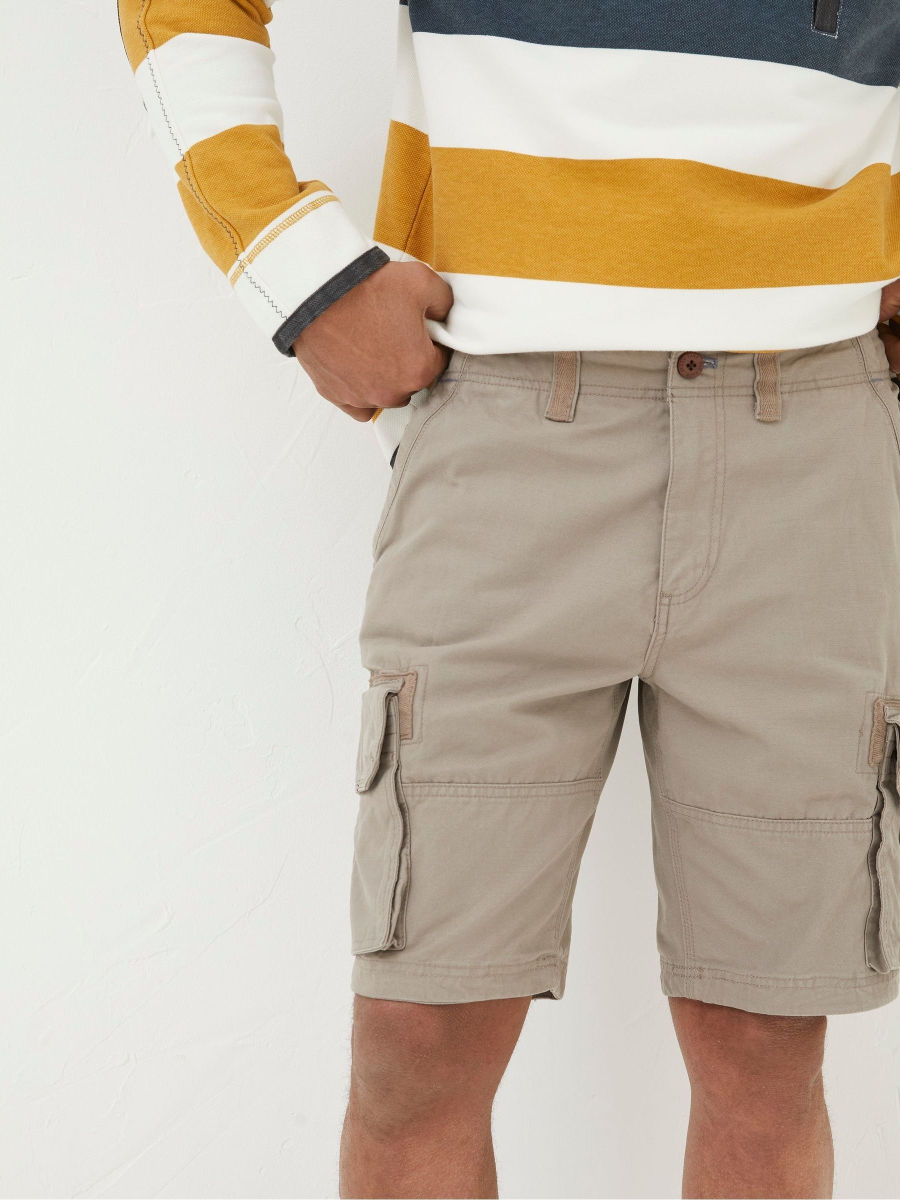 Breakyard Grey Cargo Shorts - Image 3 of 4