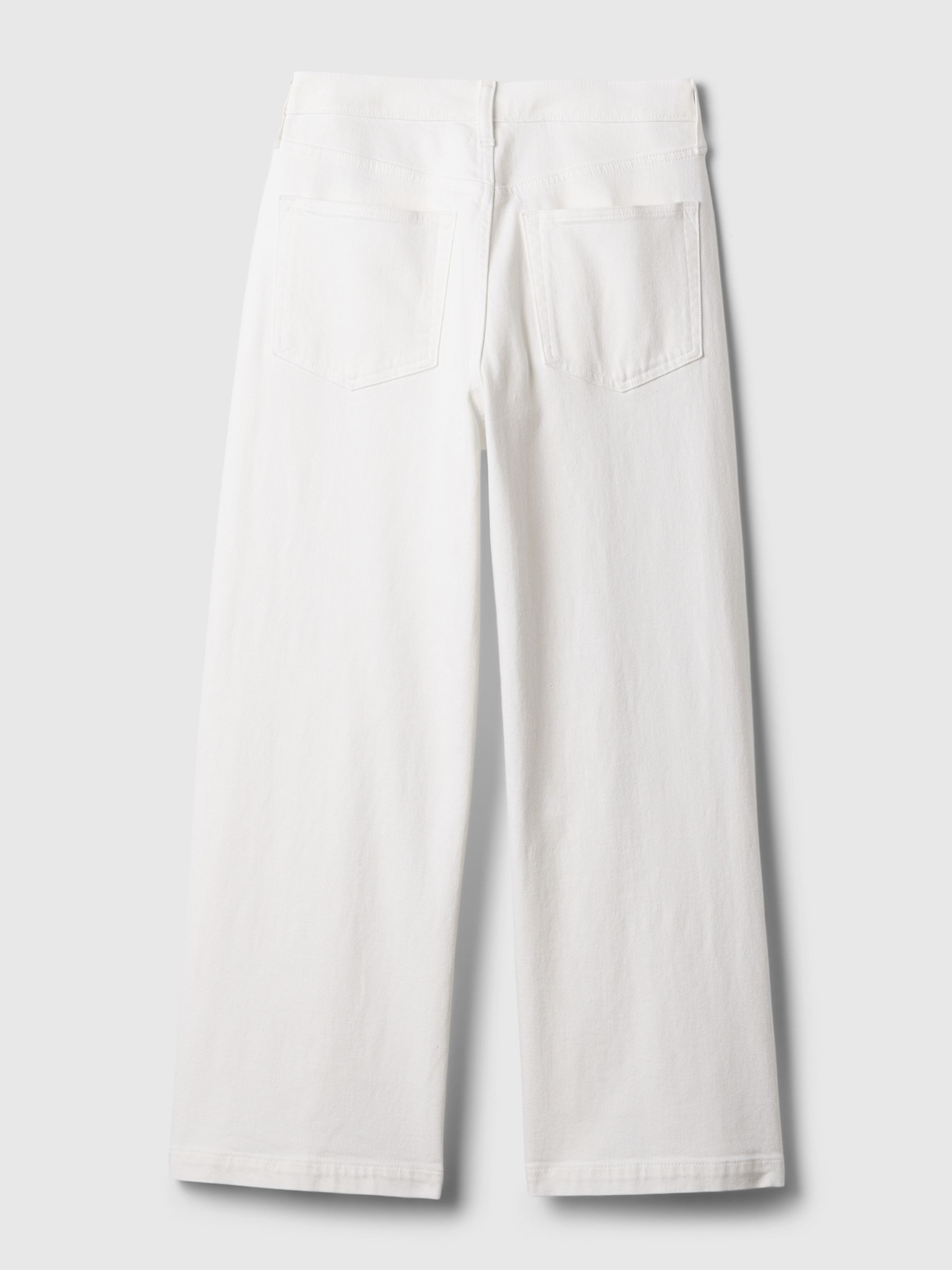 White High Waist Wide Leg Cropped Jeans - Image 5 of 6