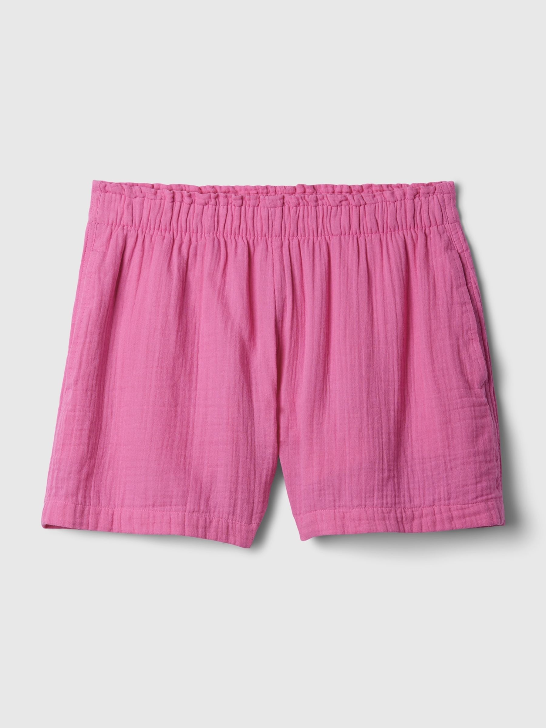 Pink Crinkle Cotton Pull On Short - Image 6 of 7