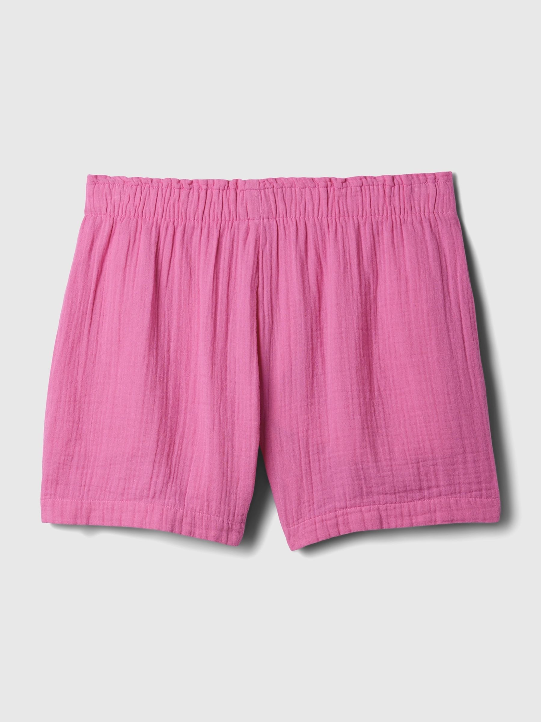 Pink Crinkle Cotton Pull On Short - Image 7 of 7