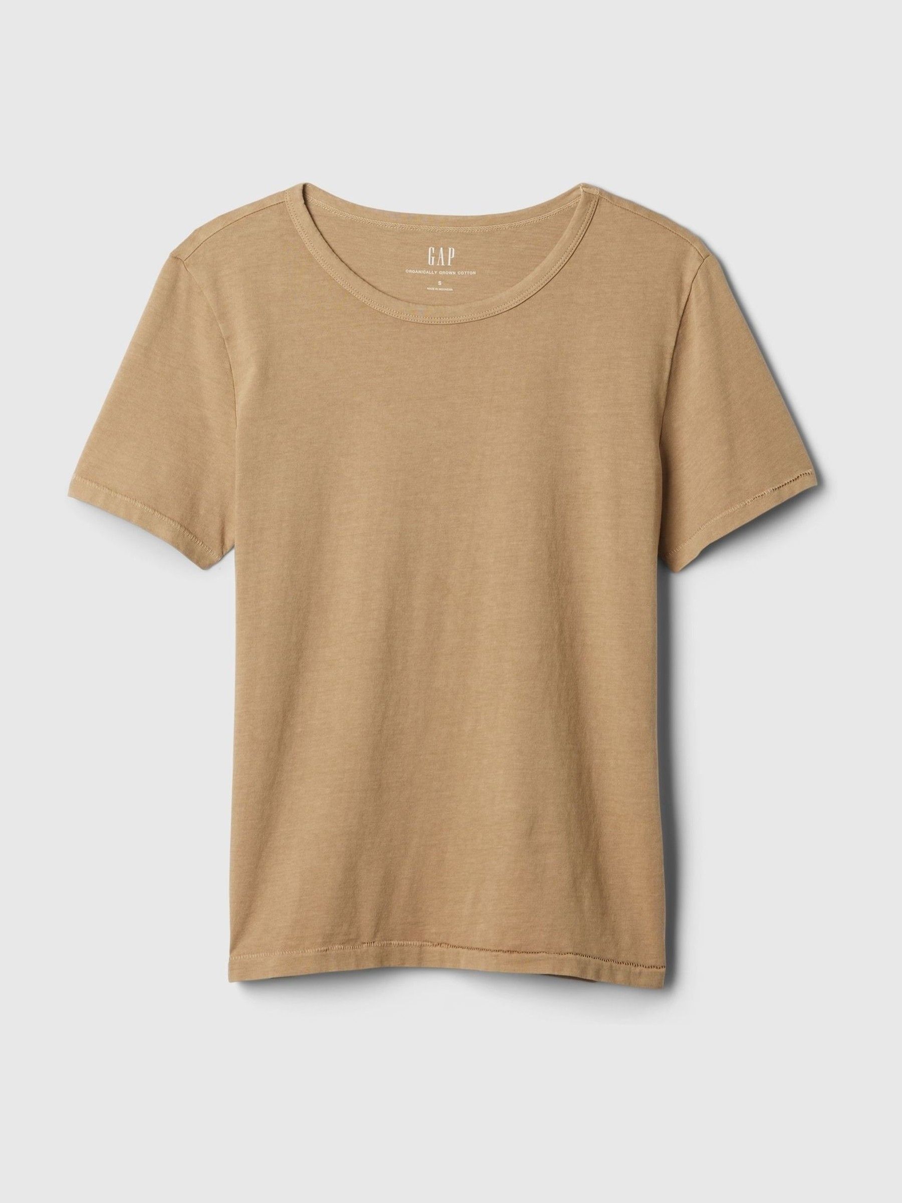 Brown Cotton Short Sleeve Vintage Crew Neck T-Shirt - Image 4 of 4