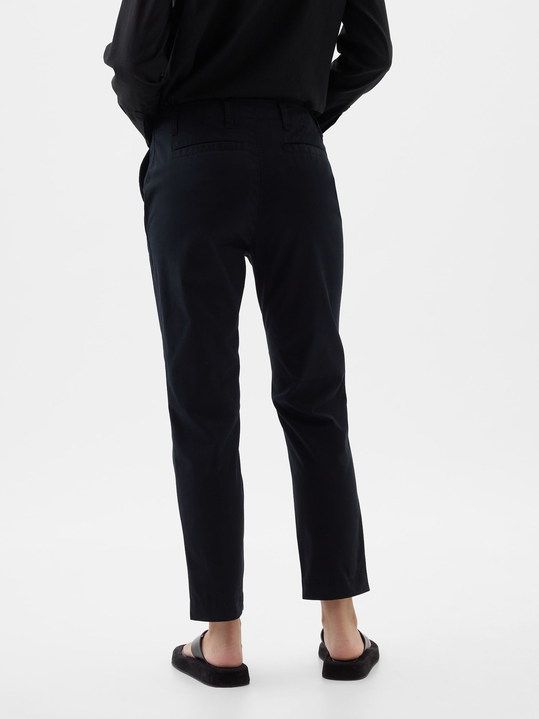 Black Mid Rise Ankle Length Downtown Chinos - Image 3 of 4