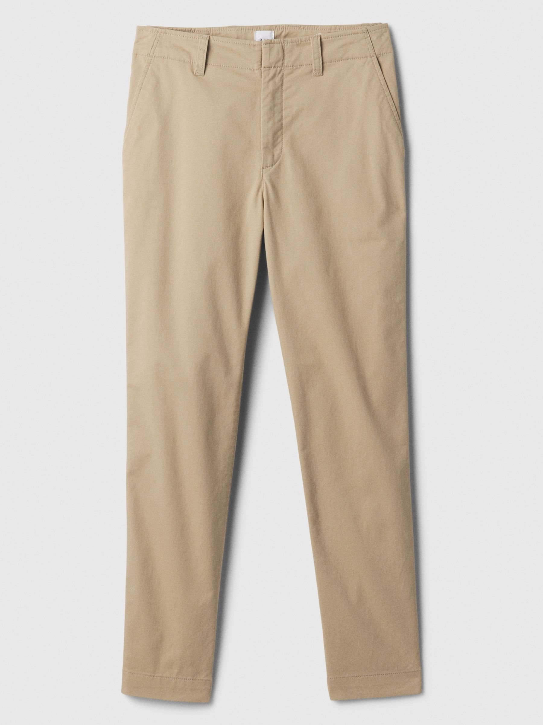 Beige Mid Rise Ankle Length Downtown Chinos | Gap