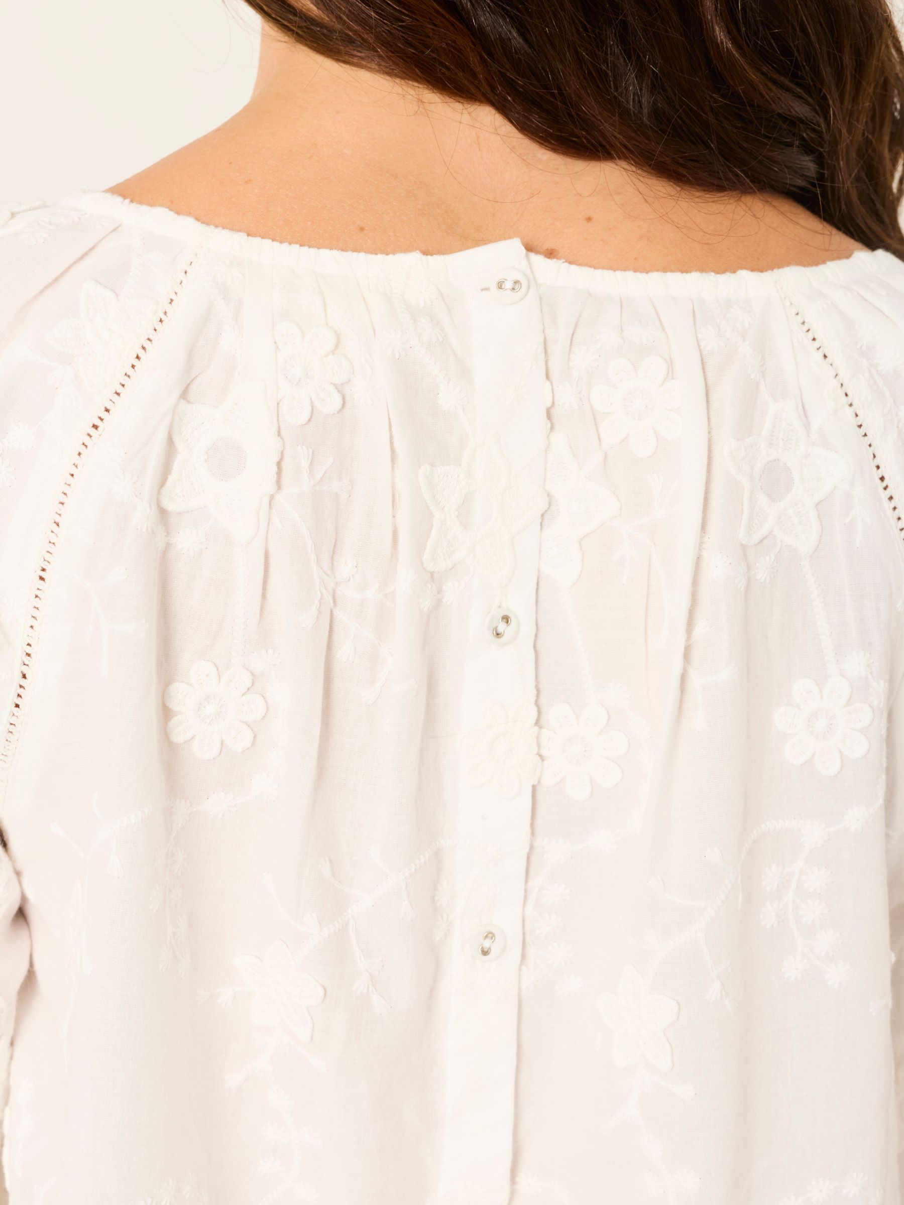 Dawn White Embroidered Blouse - Image 5 of 7