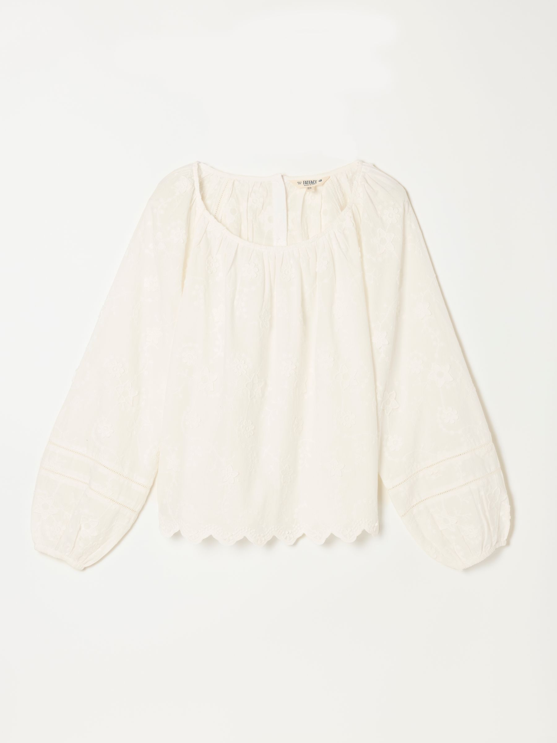 Dawn White Embroidered Blouse - Image 7 of 7 Dawn White Embroidered Blouse - Image 7 of 7