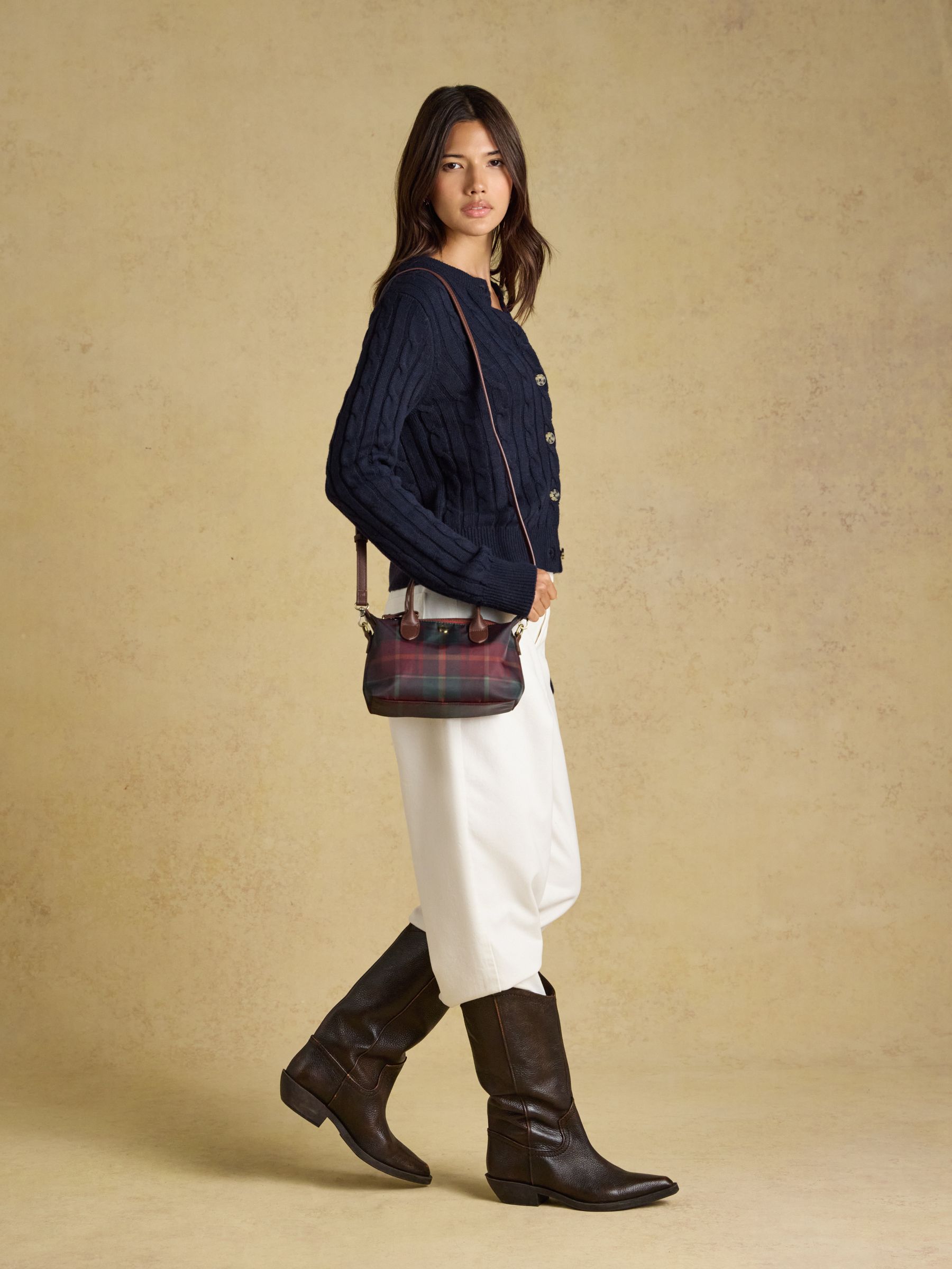 Mini Berry Check Crossbody Handbag - Image 3 of 8