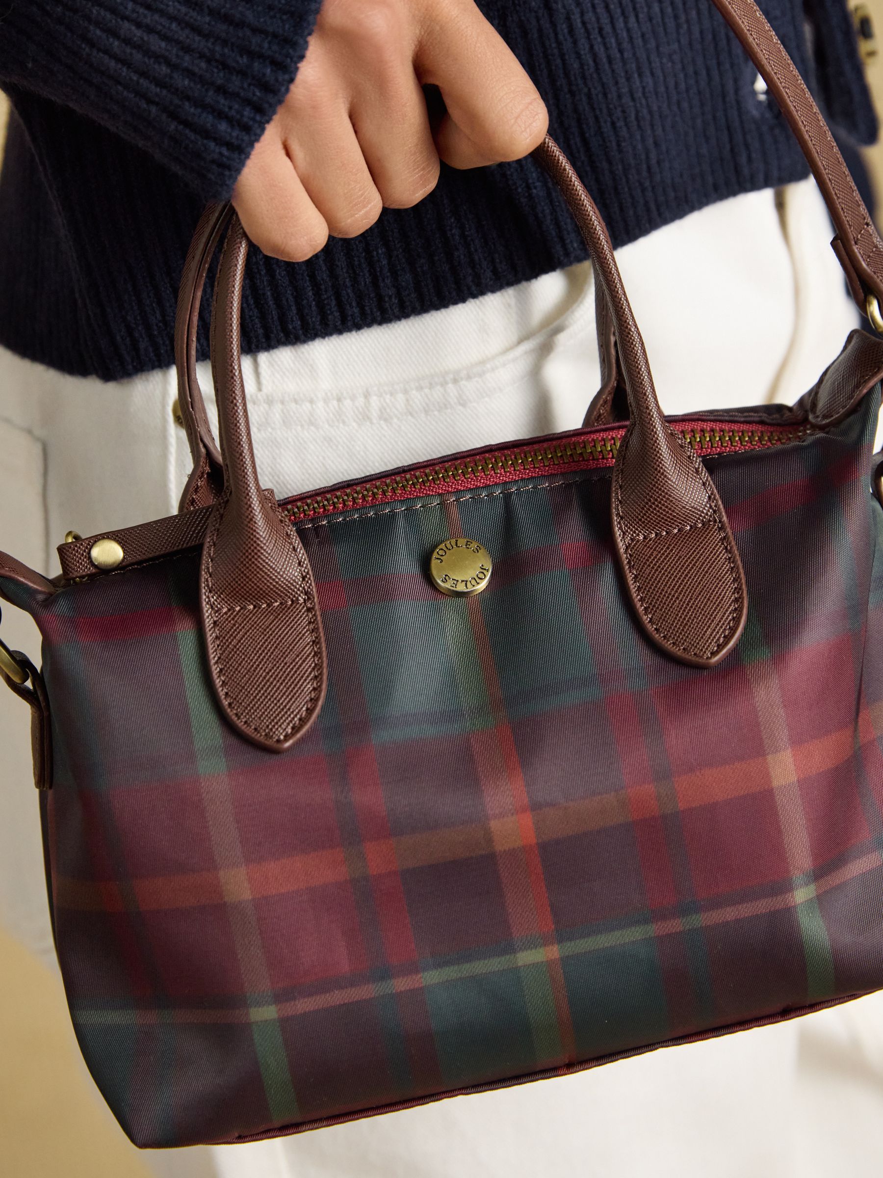 Mini Berry Check Crossbody Handbag - Image 4 of 8