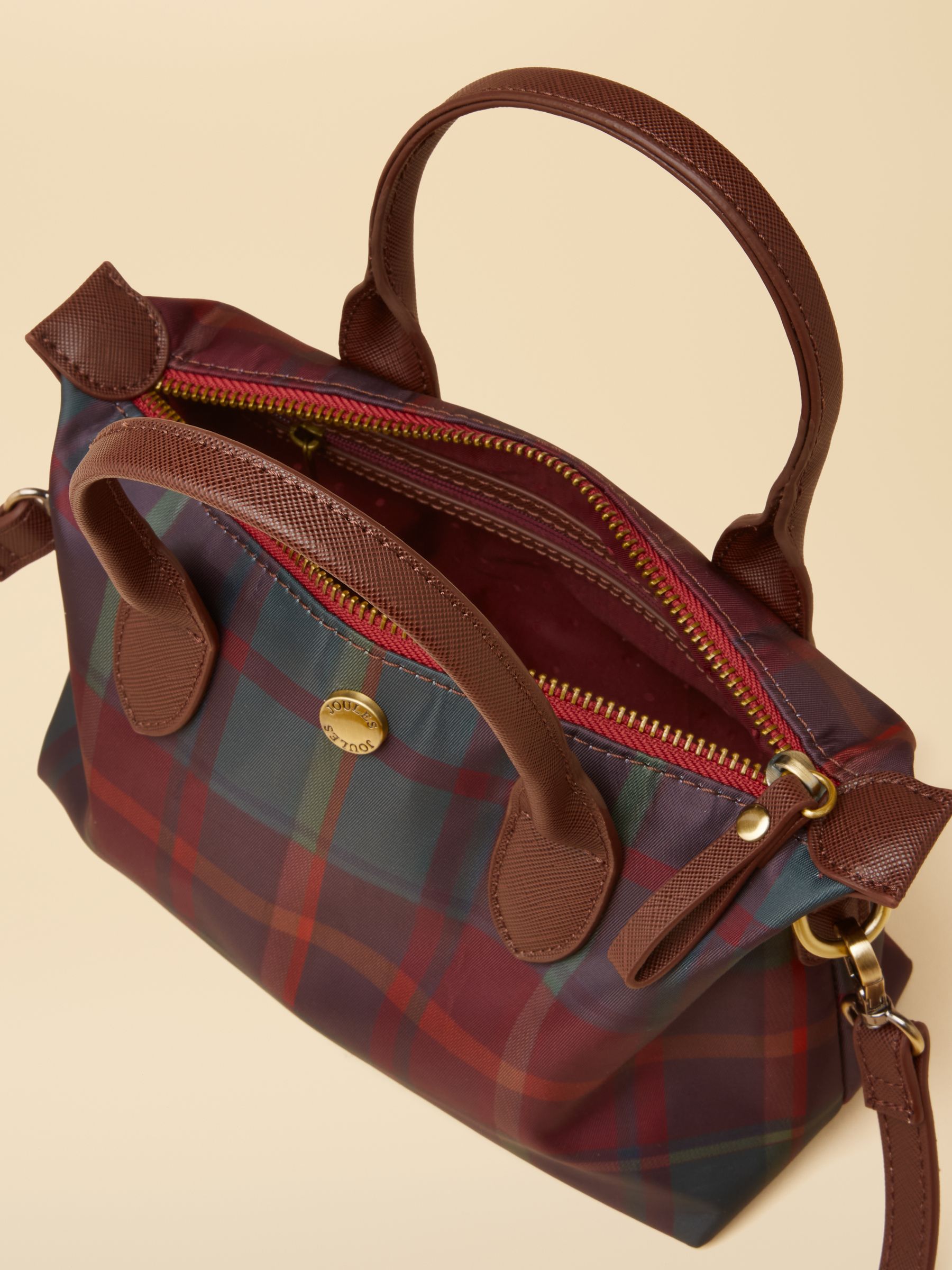 Mini Berry Check Crossbody Handbag - Image 8 of 8
