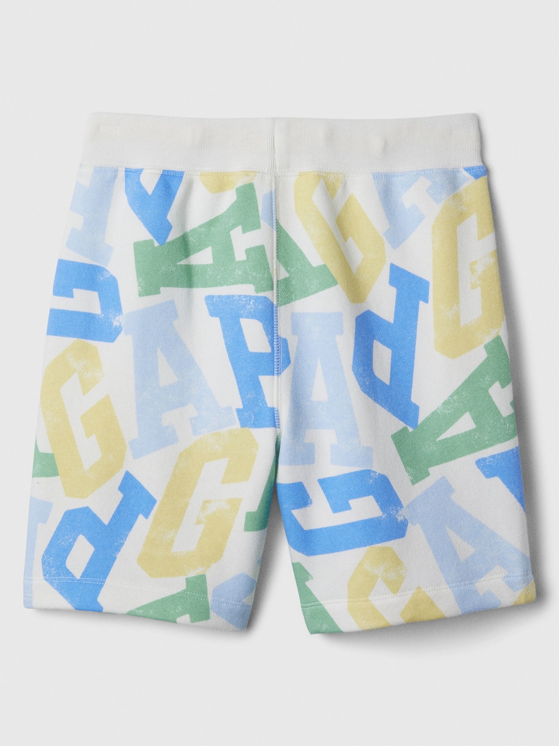 White Logo Print Pull On Logo Jogger Shorts (4-13yrs)1 - Image 2 of 3