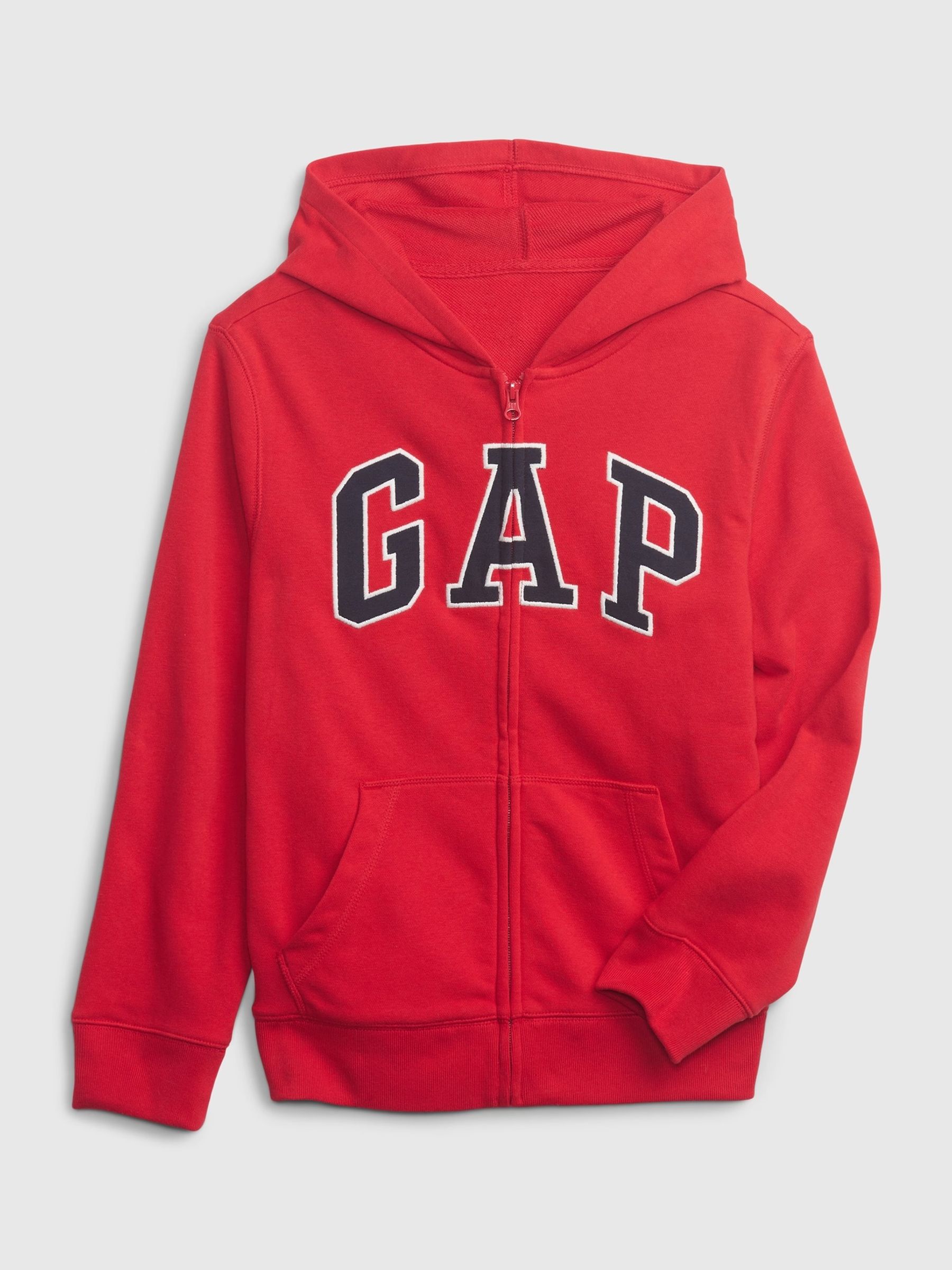 Red Zip Up Vintage Logo Hoodie (4-13yrs) | Gap