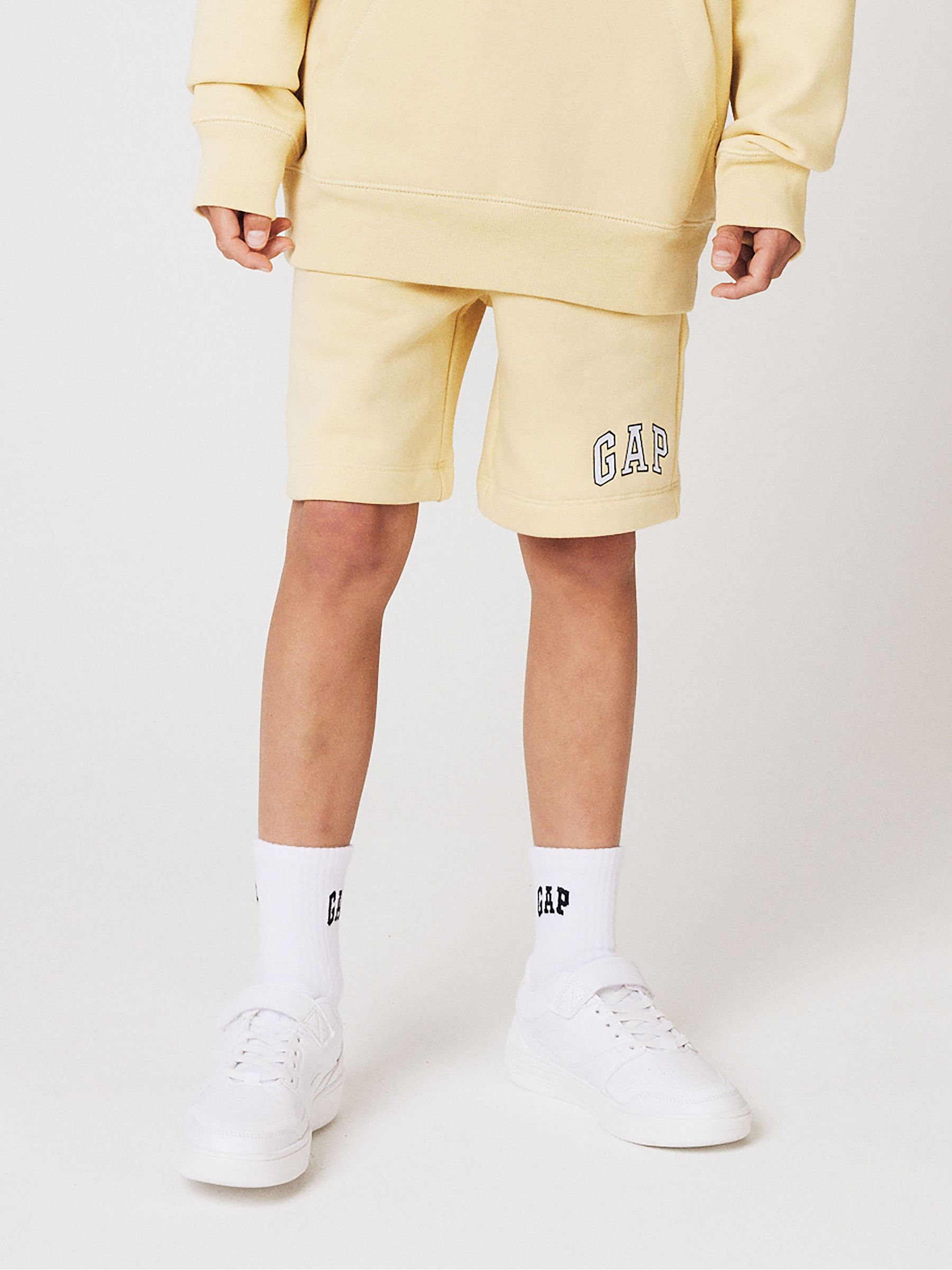 Yellow Pull On Logo Jogger Shorts (4-13yrs) - Image 1 of 9