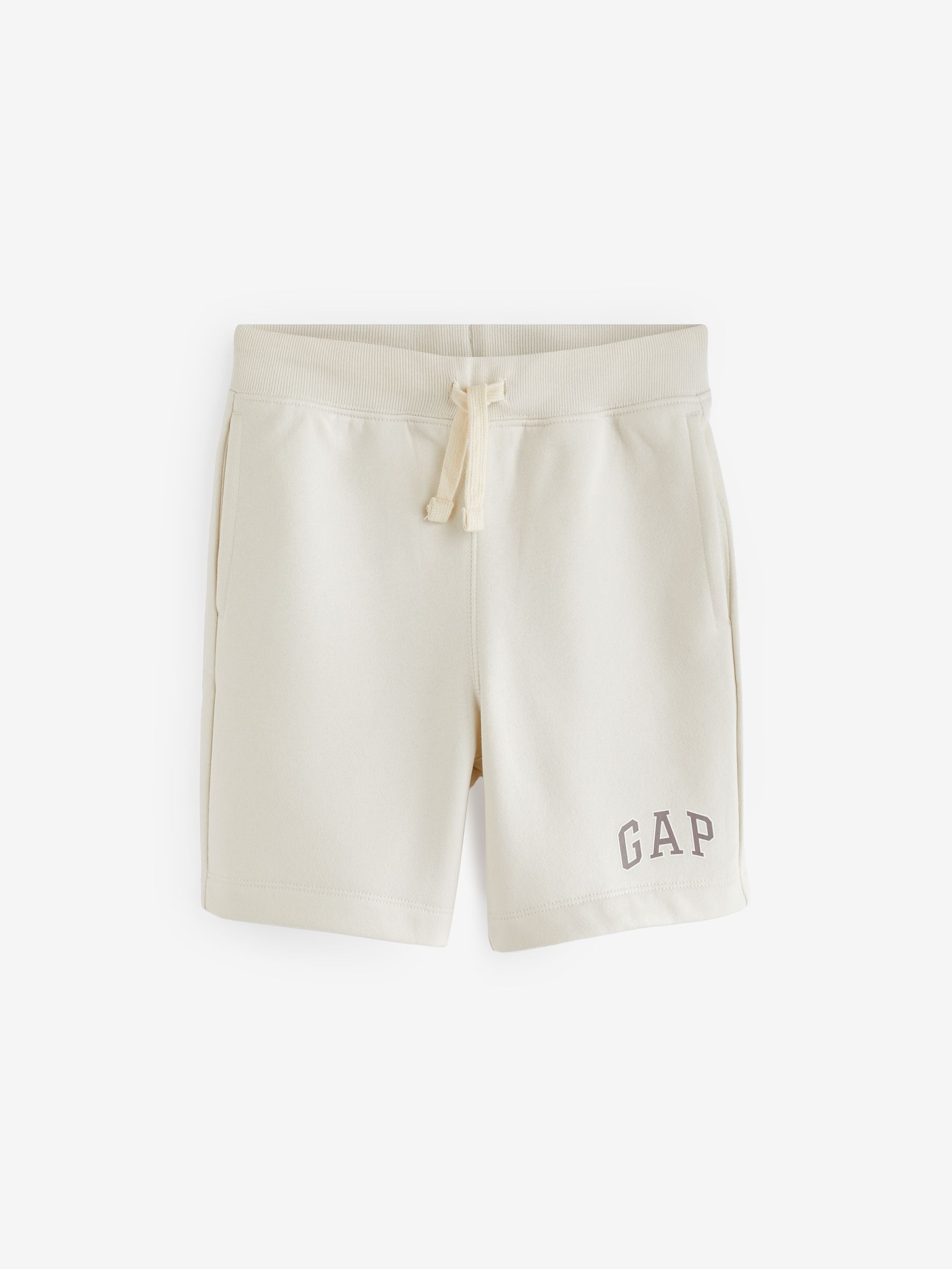 Cream Pull On Logo Jogger Shorts (4-13yrs) - Image 1 of 1