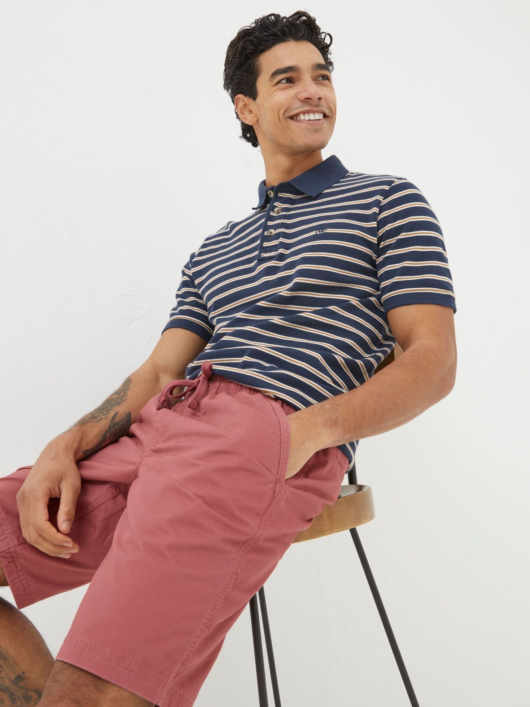 Seaton Red Pull On Shorts - Image 3 of 5