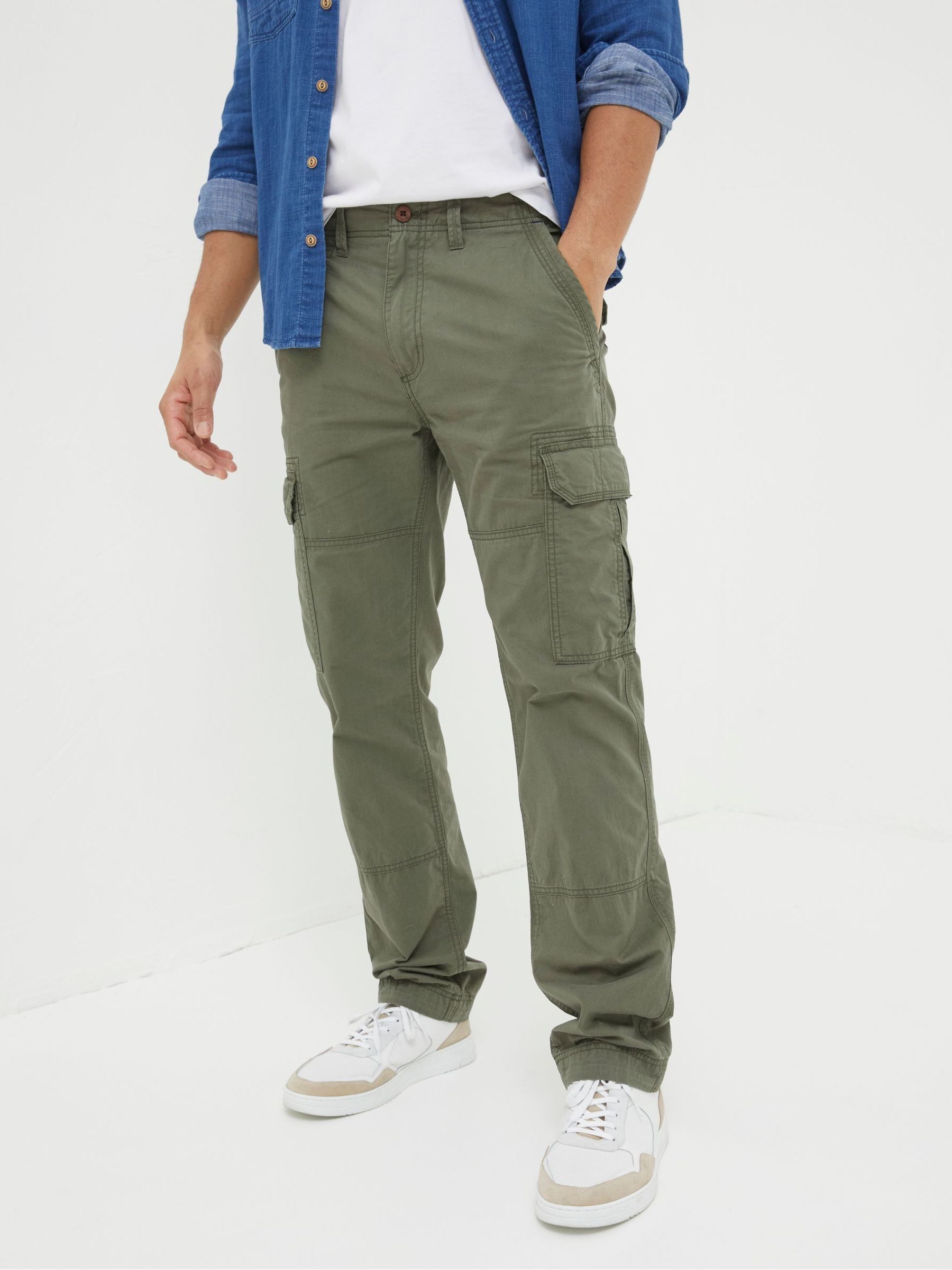 Corby Green Straight Cargo Trousers - Image 1 of 5