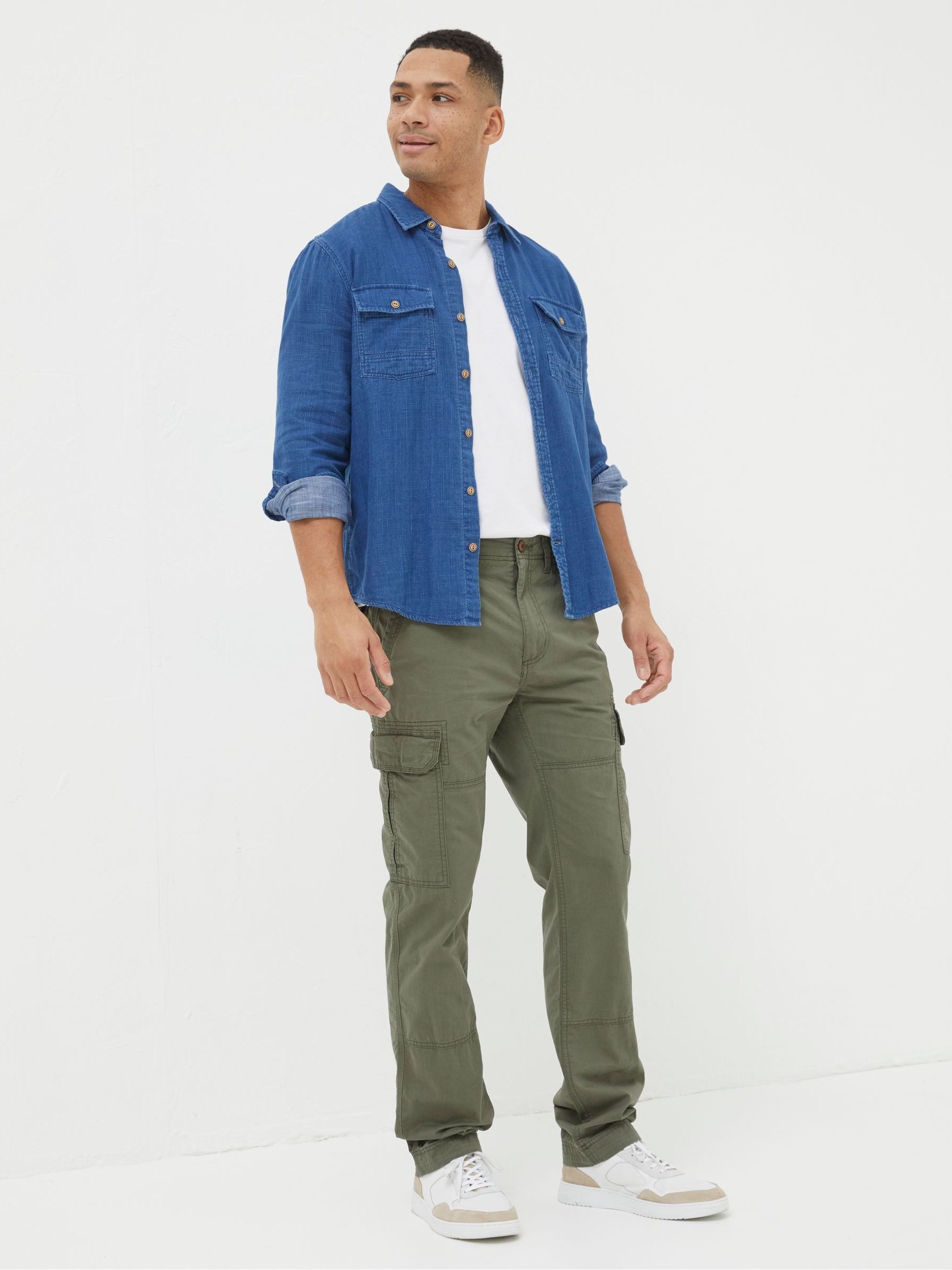 Corby Green Straight Cargo Trousers - Image 2 of 5